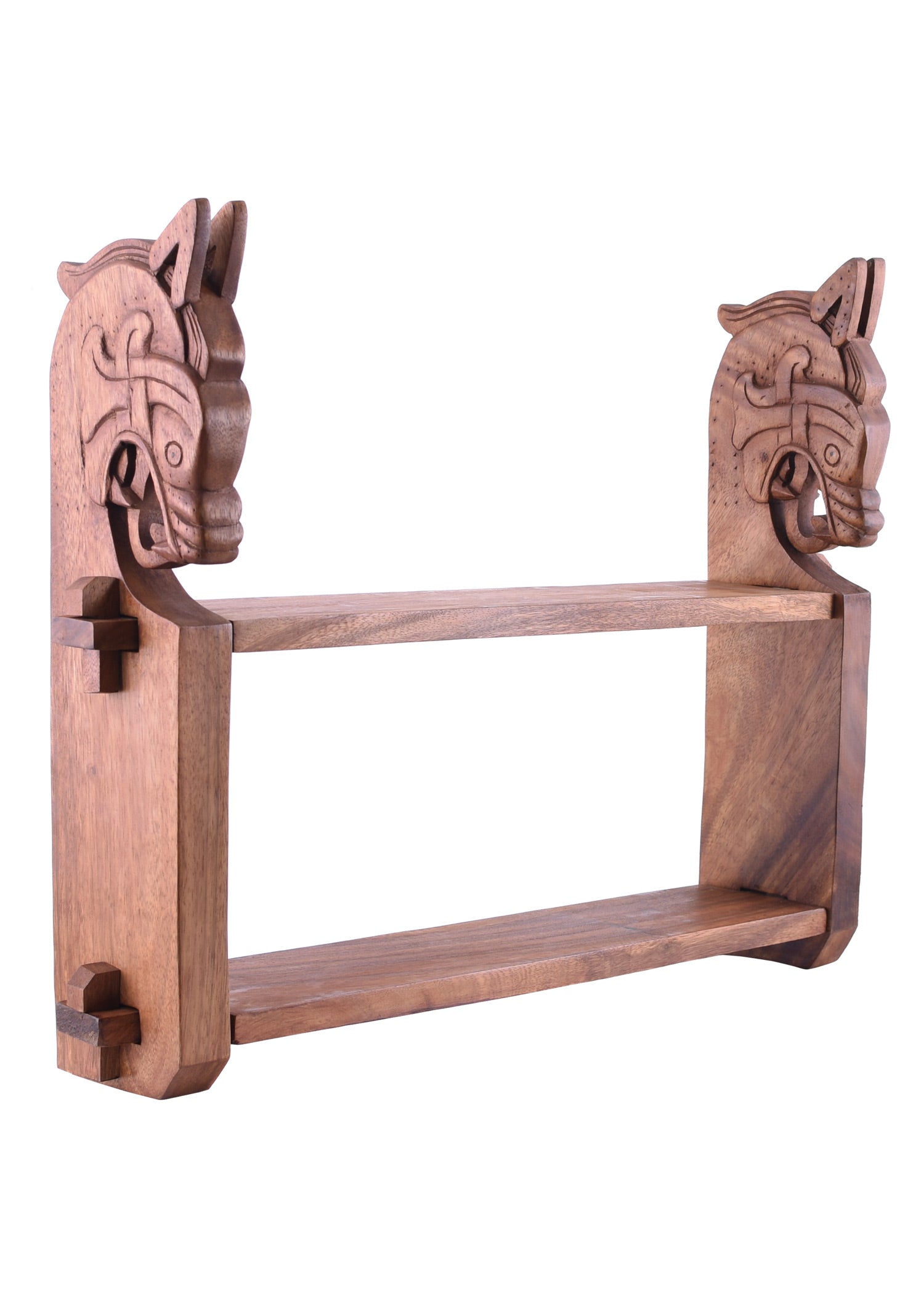 Imagen única de: Cabeza De Dragón De Estante De Madera Vikingo