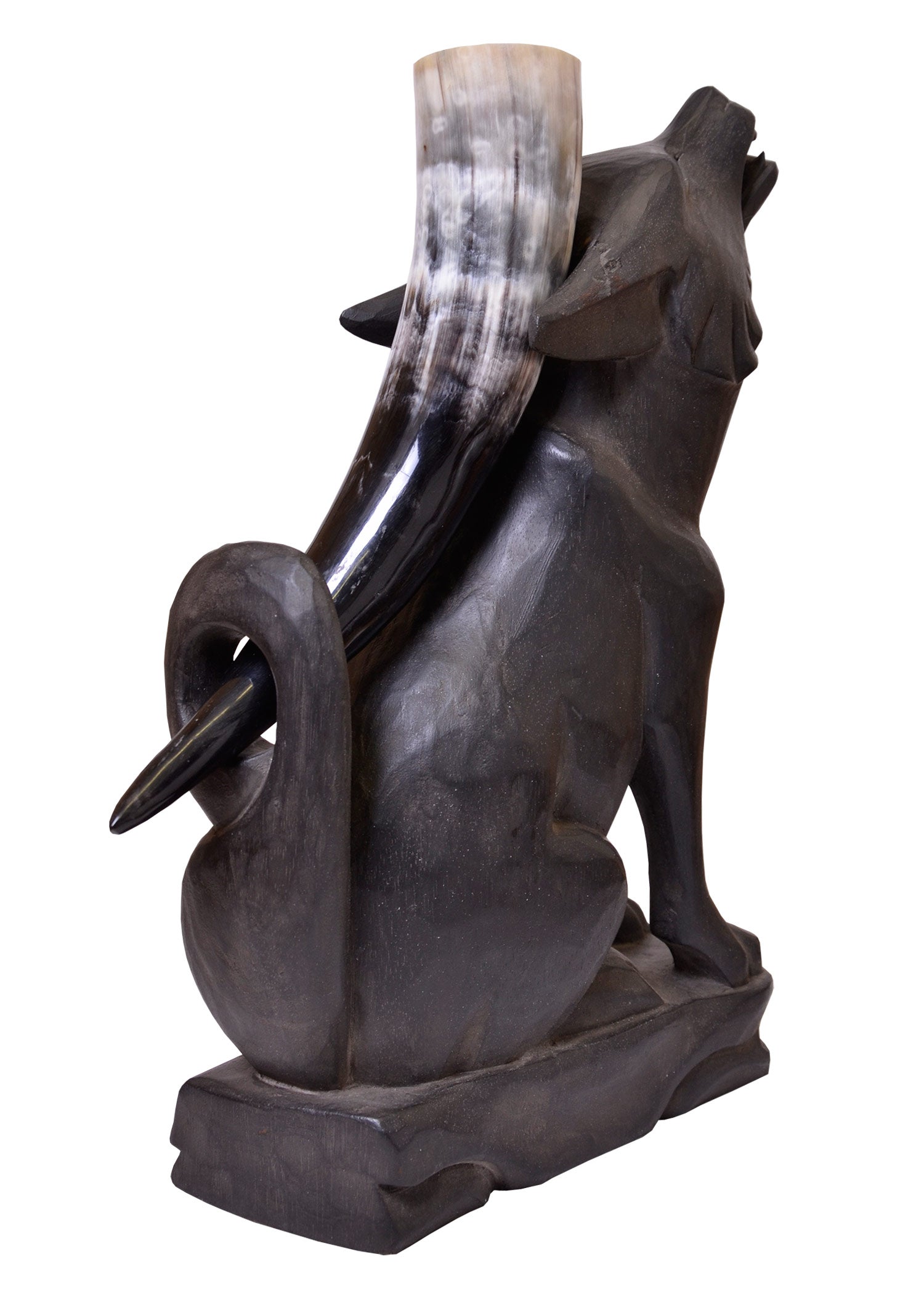 Imagen única de: Wolf, Soporte Para Cuerno De Madera, Negro