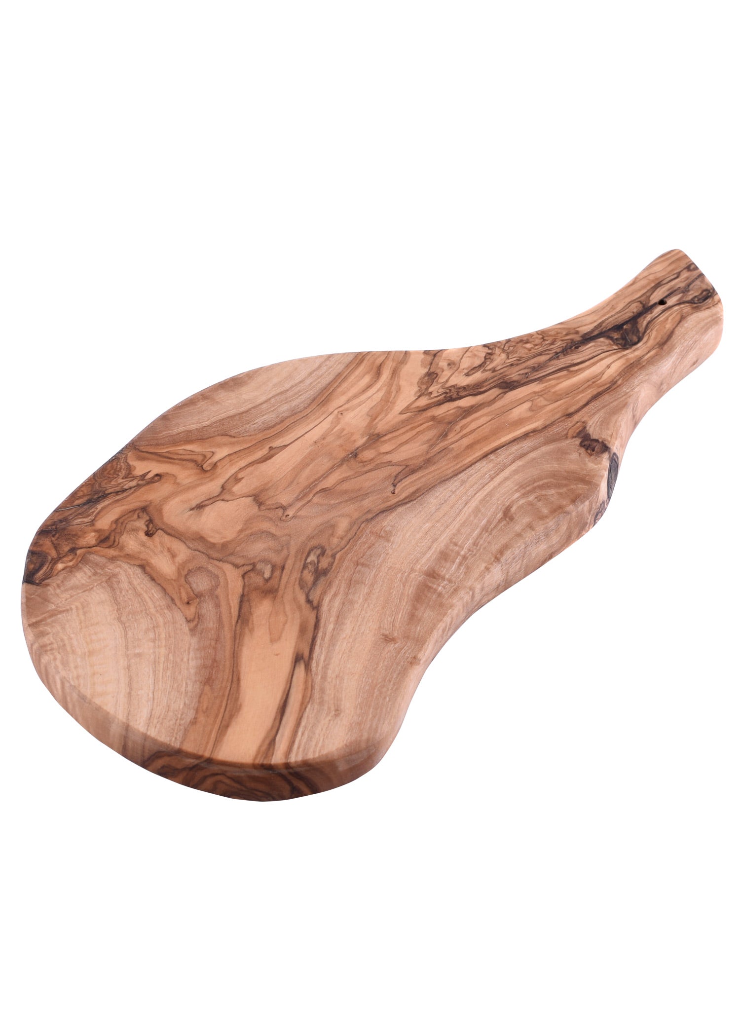 Imagen única de: Tabla De Cortar De Madera De Olivo Con Mango, Aprox. 30 X 15 Cm.