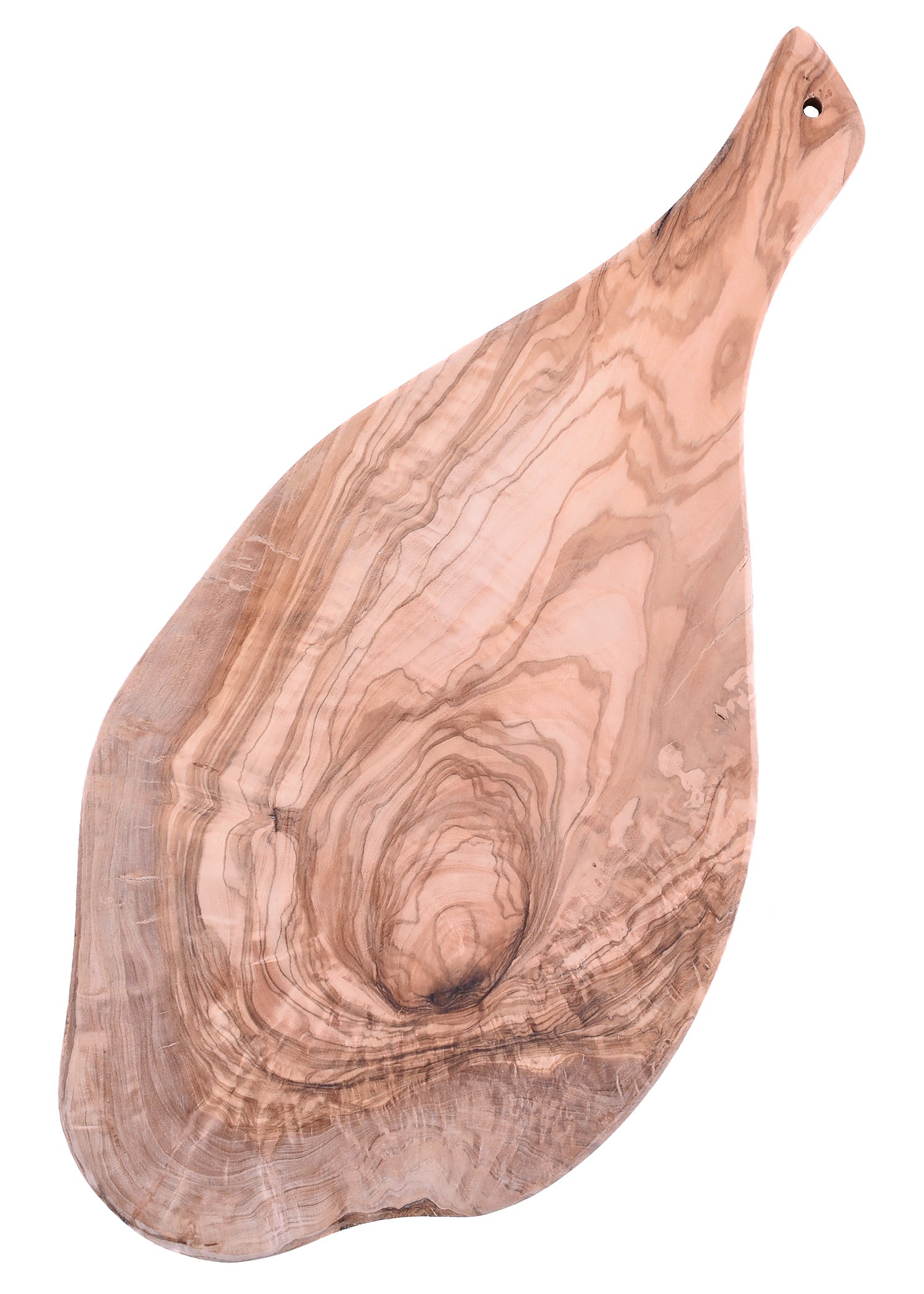 Imagen única de: Tabla De Cortar De Madera De Olivo Con Mango, Aprox. 40 X 18 Cm.