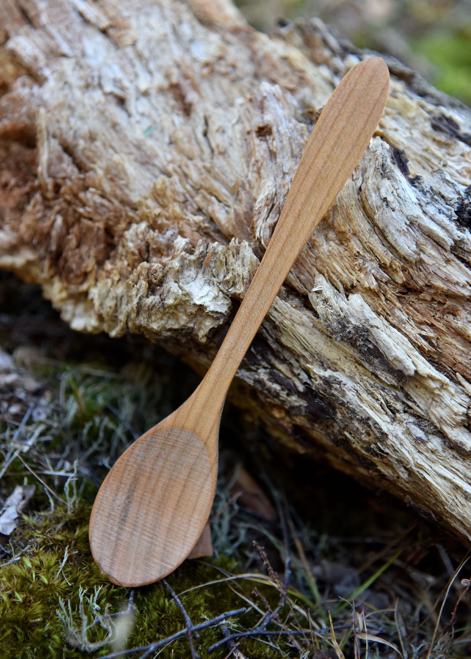 Imagen única de: Cuchara De Madera De Cerezo, Aprox. 21 X 4 Cm.