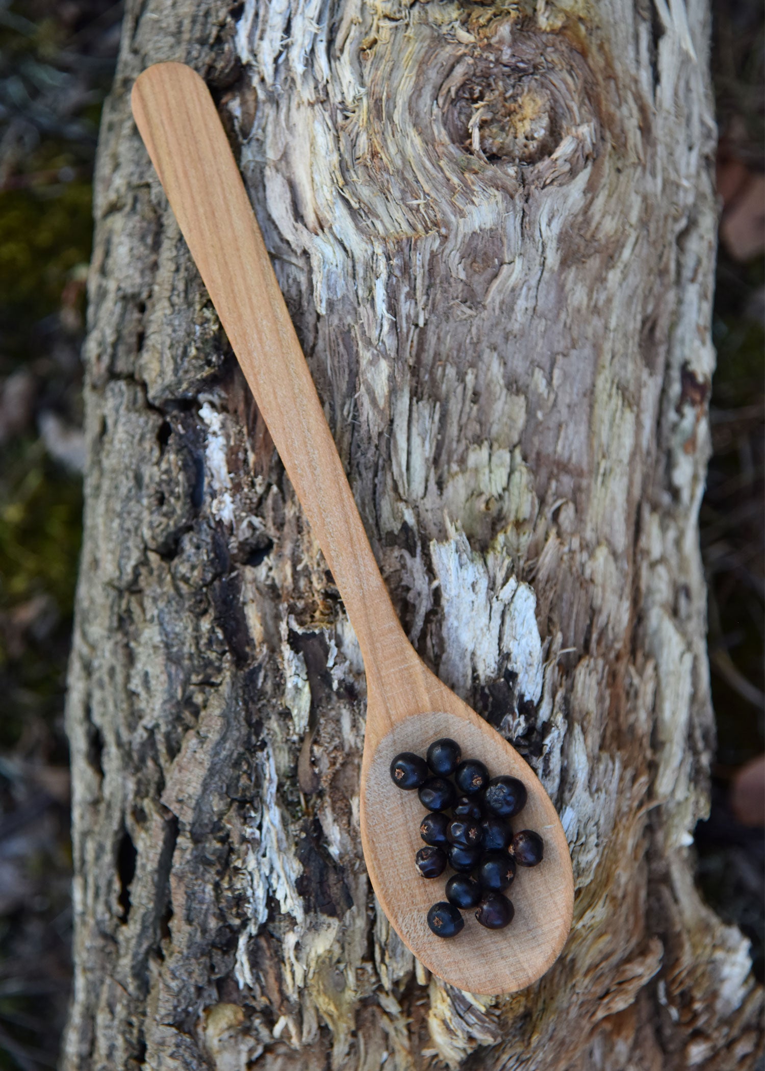 Imagen única de: Cuchara De Madera De Cerezo, Aprox. 23 X 4,5 Cm.