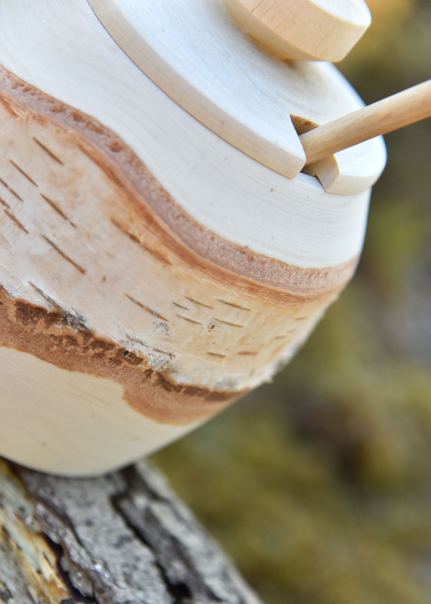 Imagen única de: Azucarero O Salero Con Cuchara, Madera De Abedul, Aprox.