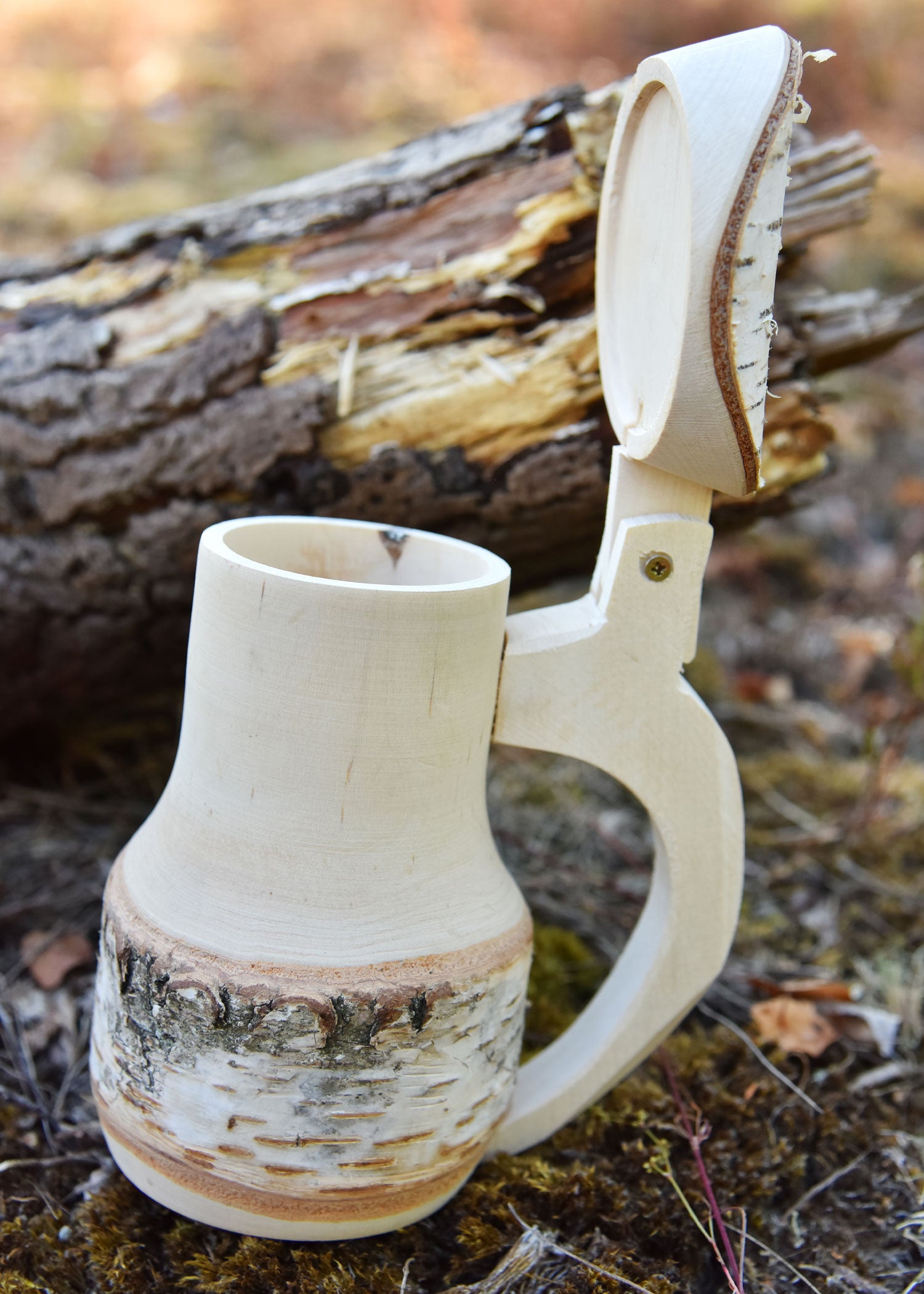 Imagen única de: Jarra De Madera De Abedul Con Tapa De Aprox. 17 X 14 Cm.