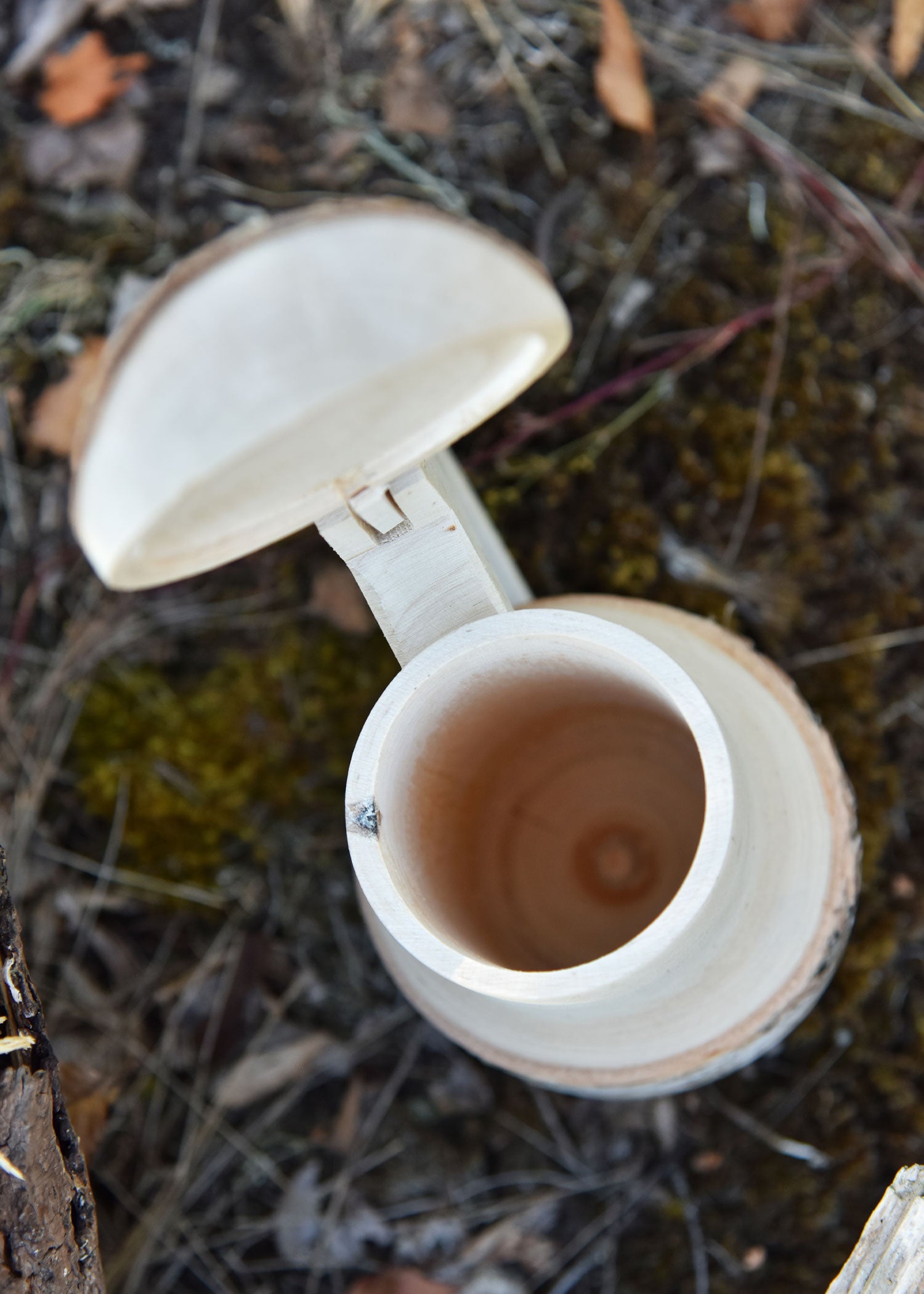 Imagen única de: Jarra De Madera De Abedul Con Tapa De Aprox. 17 X 14 Cm.