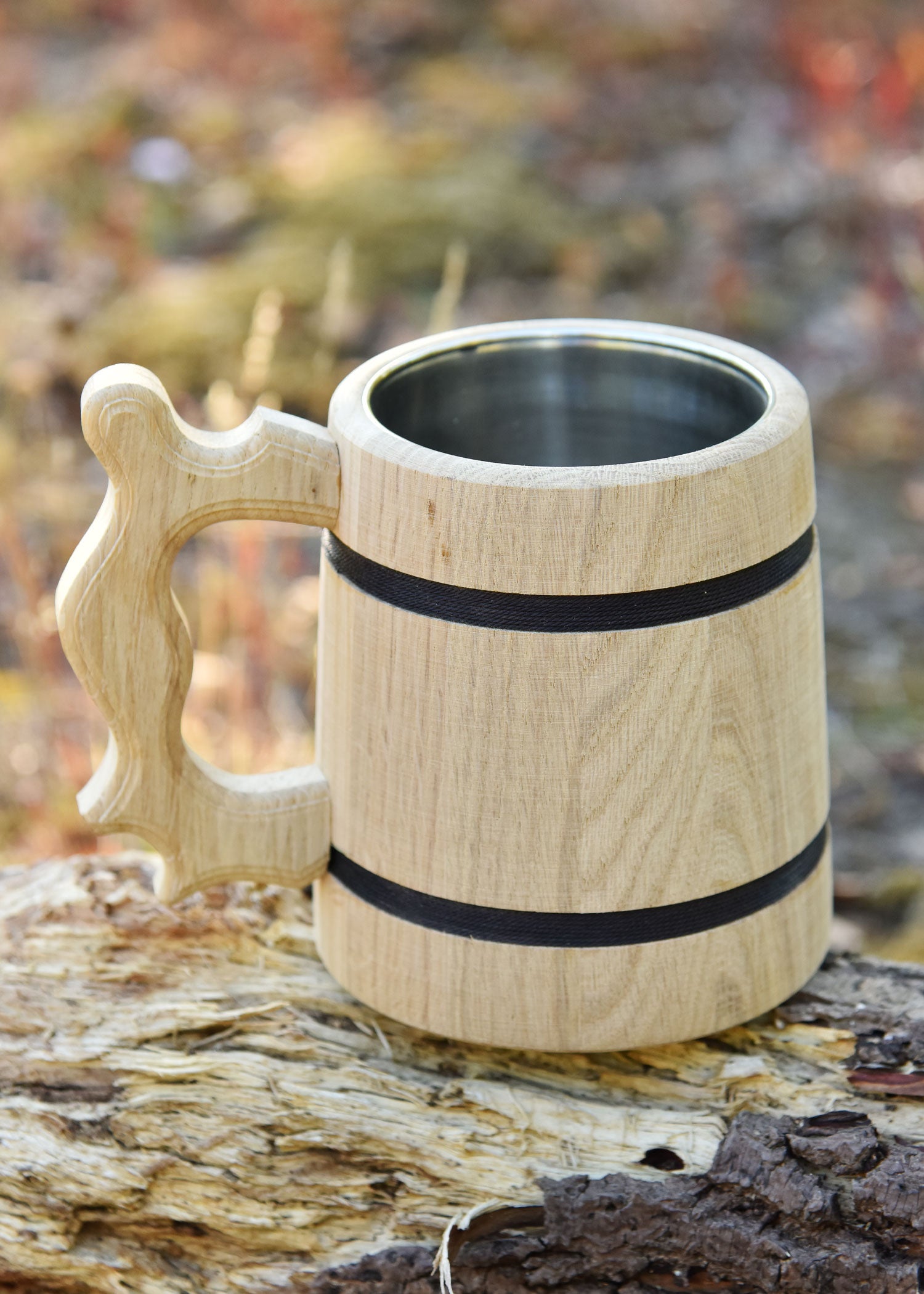 Imagen única de: Jarra De Cerveza De Madera De Roble De Aprox. 17 X 14 Cm.