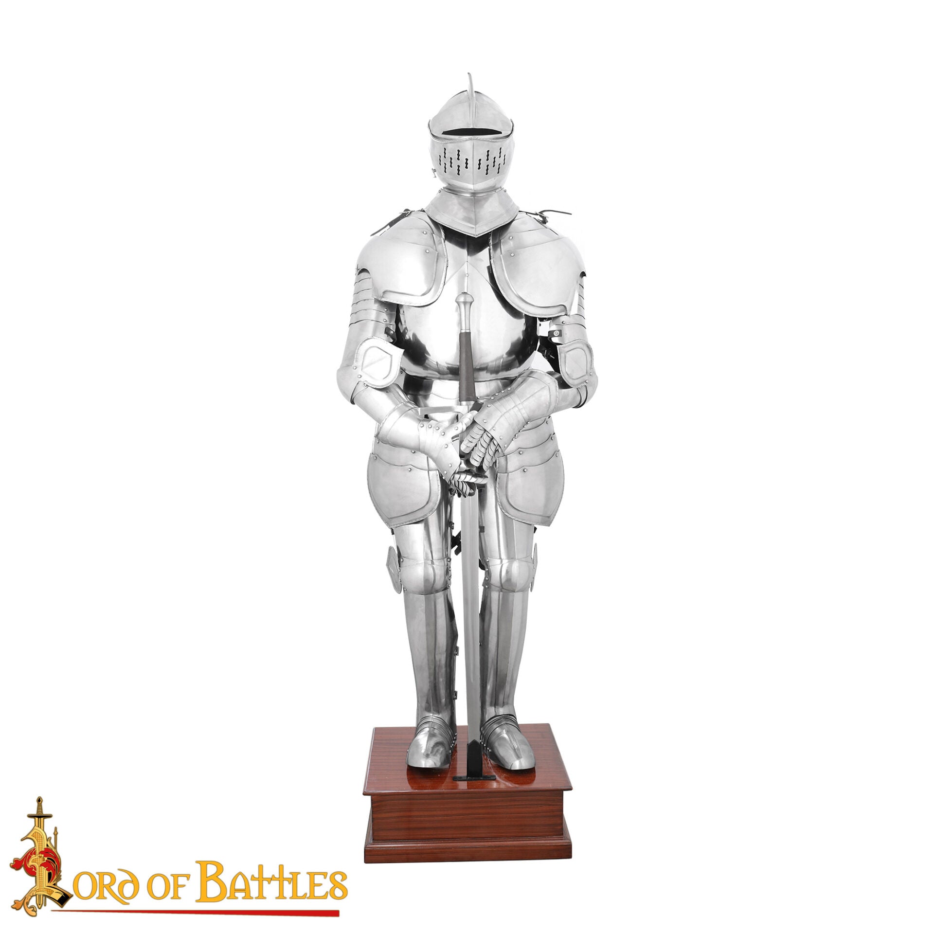 Imagen única de: Armadura Duque de Borgoña de Acero Dulce - 75" - Calibre 18 Pulido Armadura Medieval de Cuerpo Completo