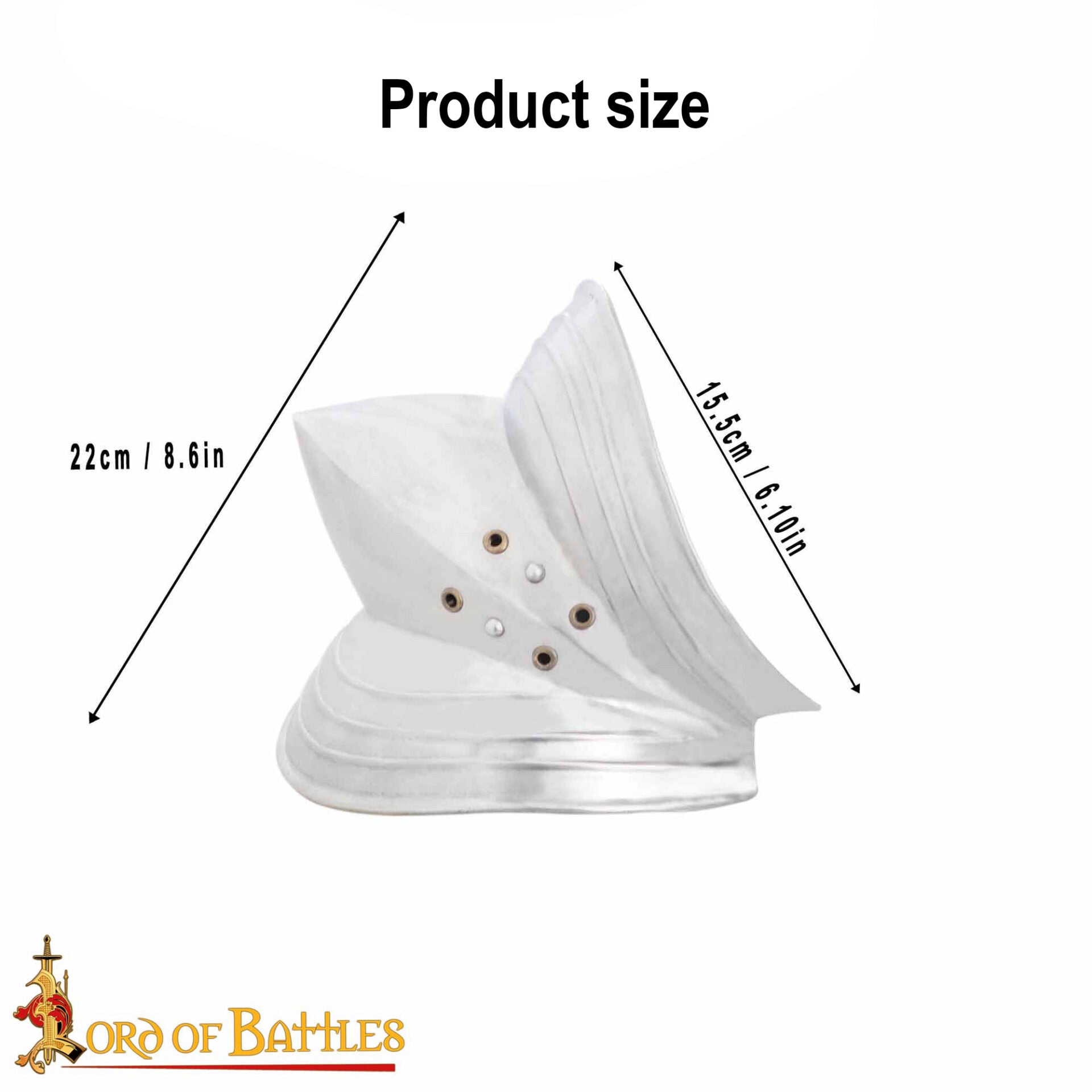 Imagen única de: Codera Alemana del Siglo Xv Tipo a - Juego de Coderas de Acero Pulido de Calibre 18 - Protección Medieval