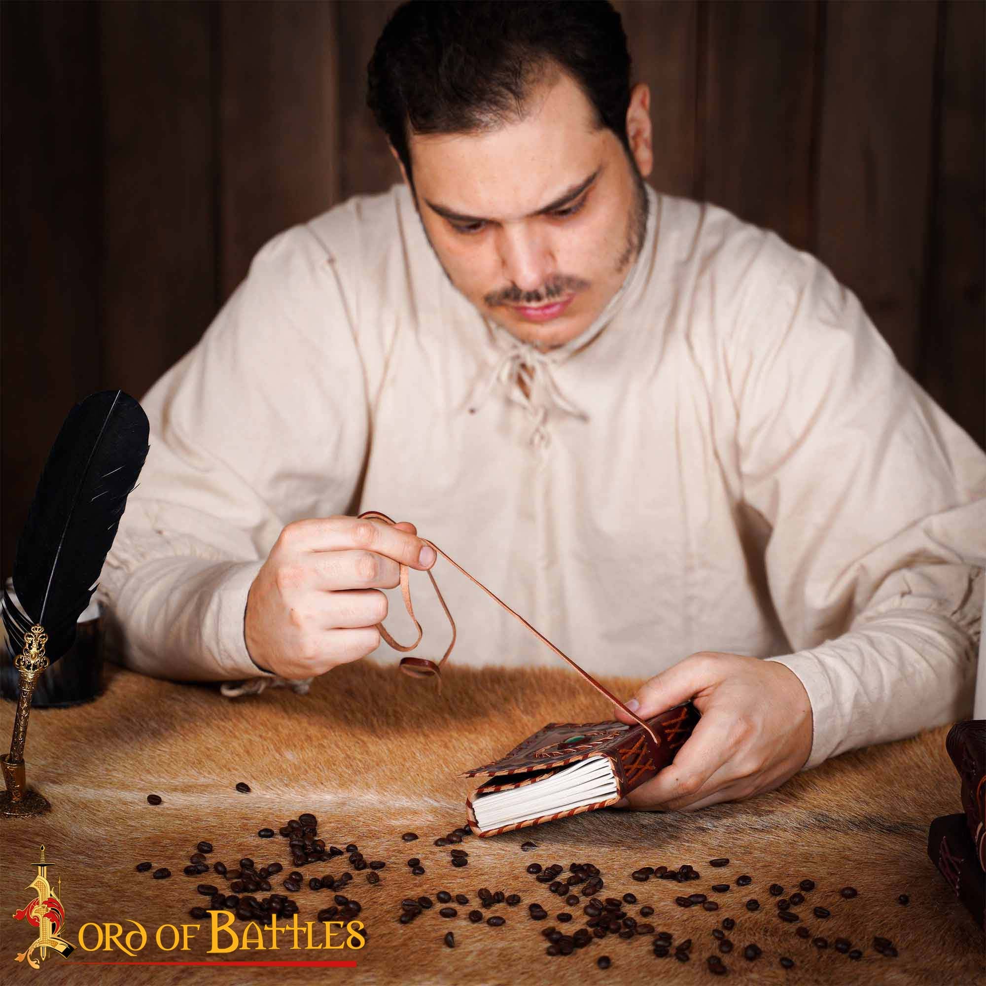 Imagen única de: Diario Medieval de Cuero Diario de Cuero Auténtico Hecho a Mano