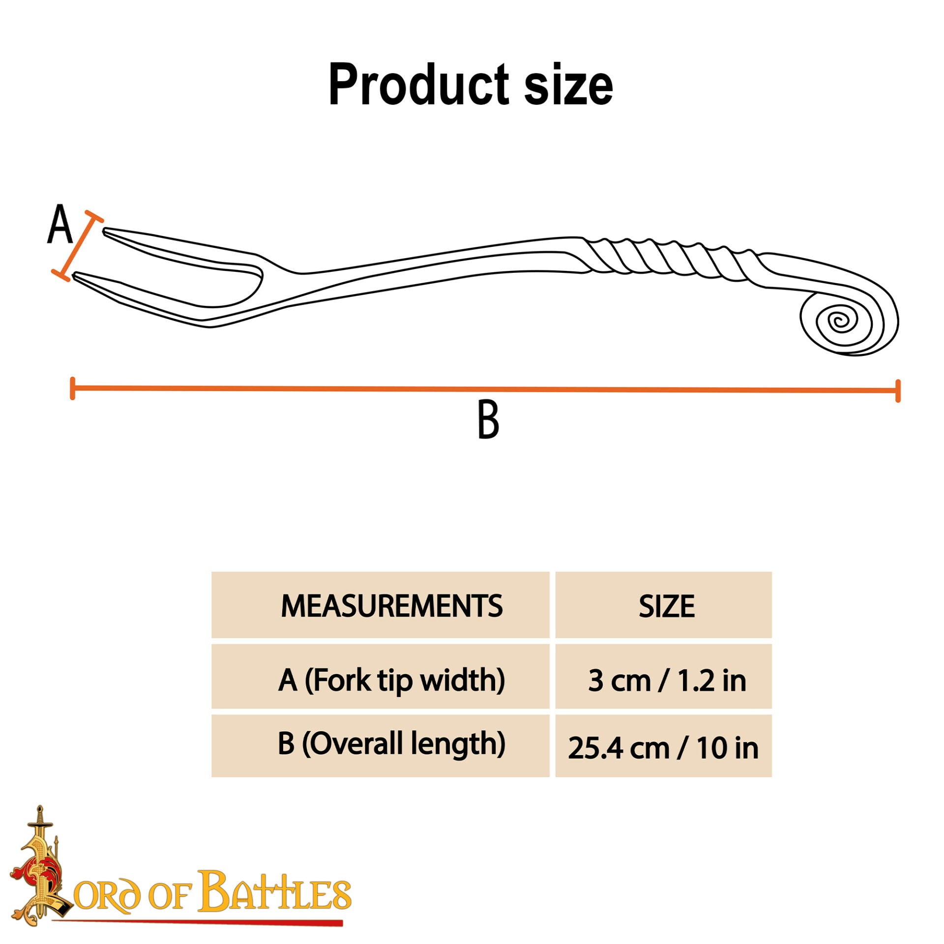 Imagen única de: Viking Tenedor de Hierro Forjado a Mano para Ollas - Mango Retorcido Herramienta para Cocinar y Servir a Fuego Abierto