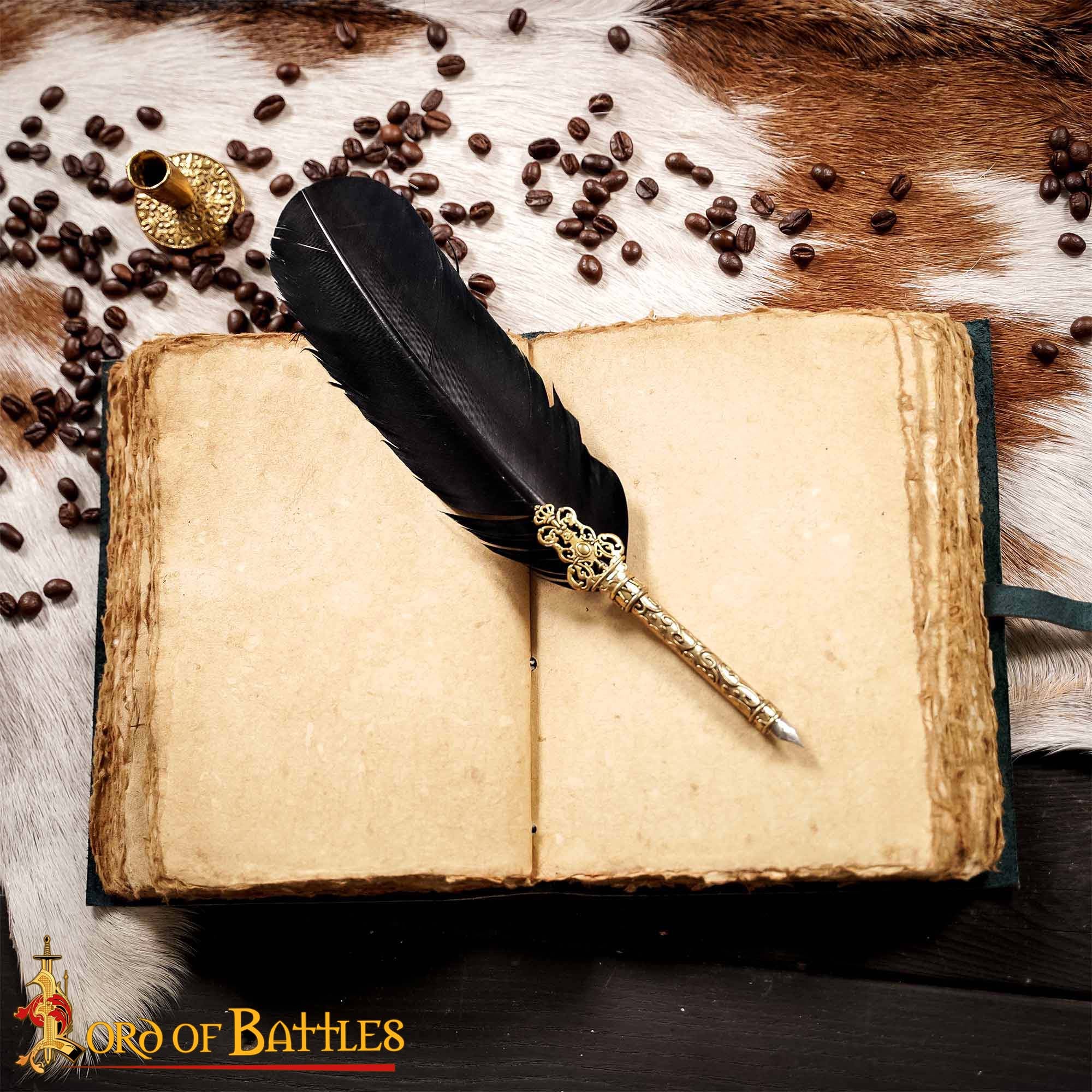 Imagen única de: Diario Medieval de Cuero con Papel Antiguo -verde - Diario Hecho a Mano