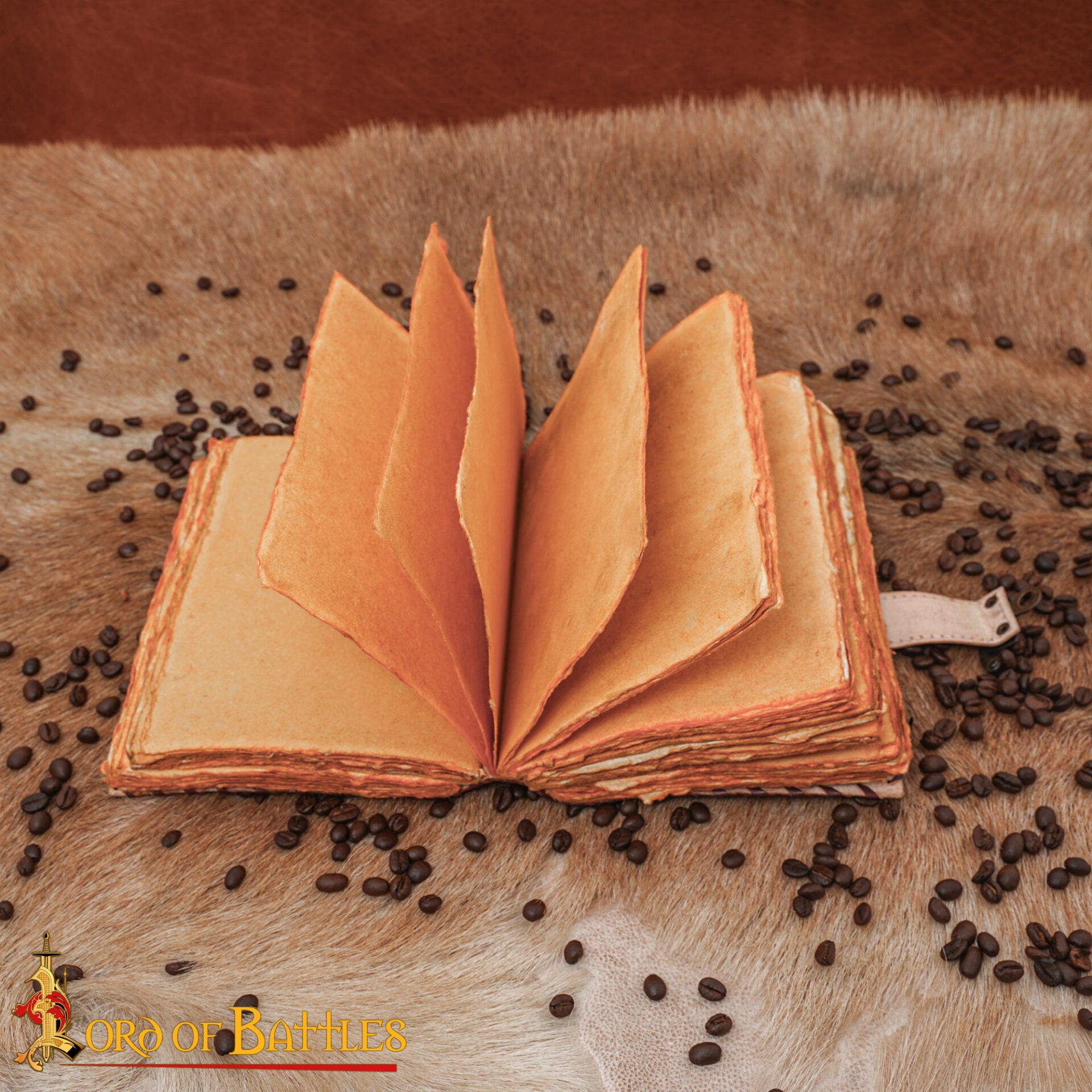 Imagen única de: Diario Medieval de Notas de Piel Auténtica Hecho a Mano