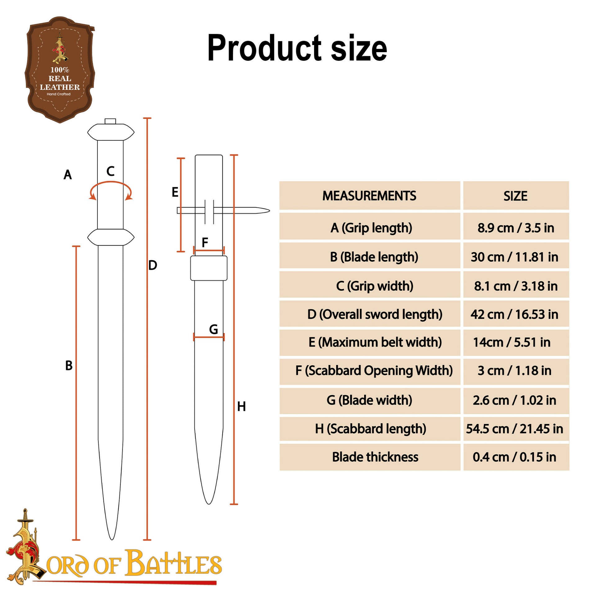 Imagen única de: Daga Rondel Artesanal - Empuñadura de Madera y Vaina
