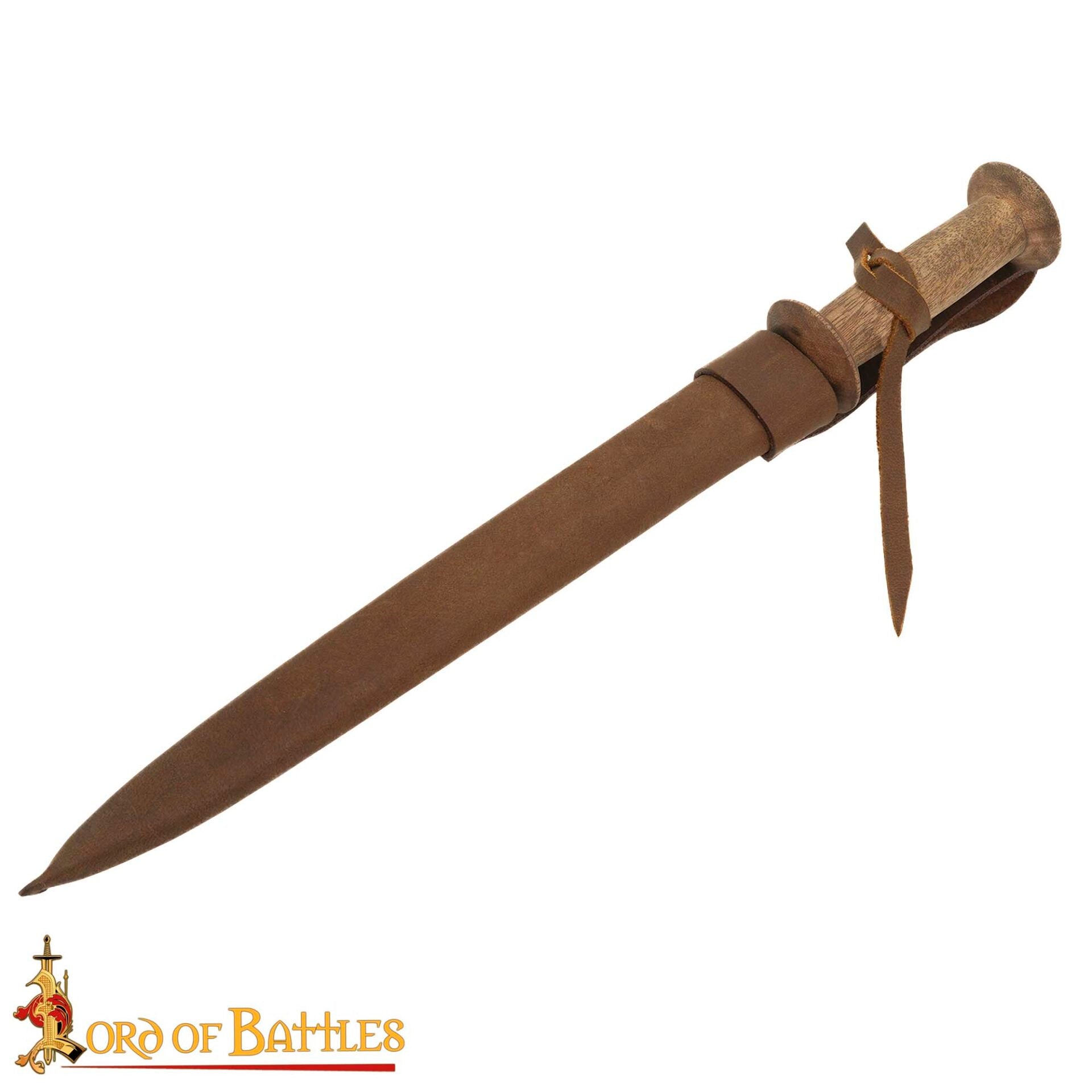 Imagen única de: Daga Rondel Artesanal - Empuñadura de Madera y Vaina