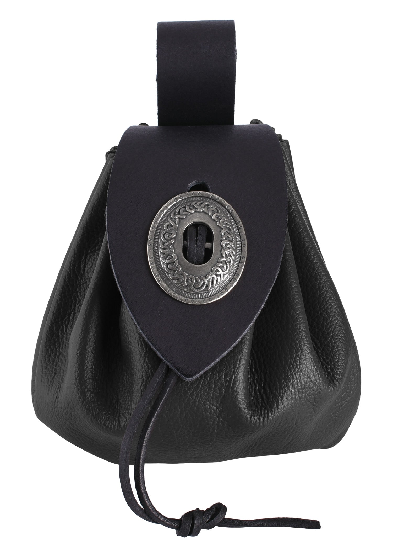 Imagen única de: Gran Gato Medieval Del Dinero Hecho De Cuero, Con Cierre De Metal.