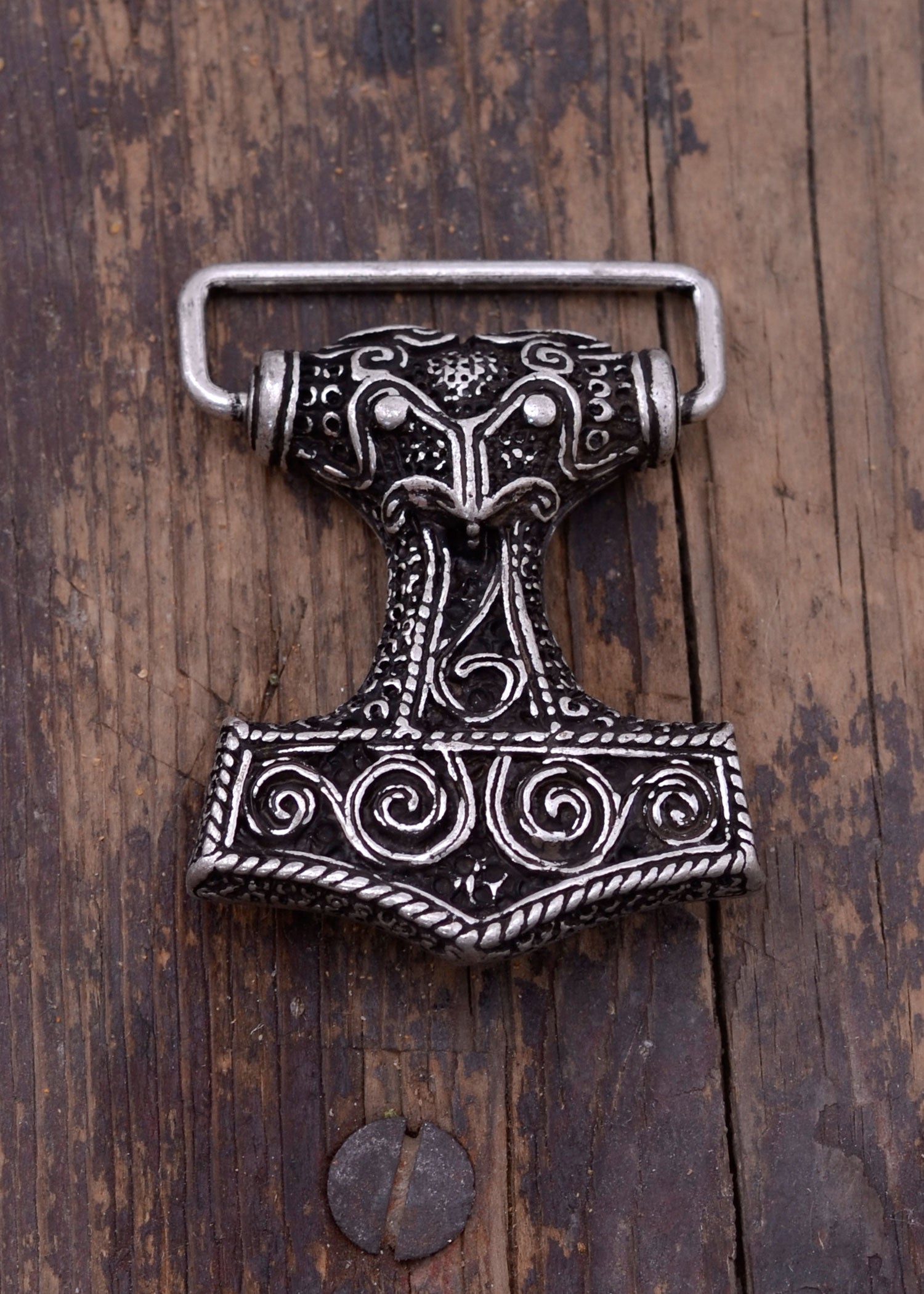 Imagen única de: Hebilla De Cinturón - Martillo De Thor - Mjoelnar