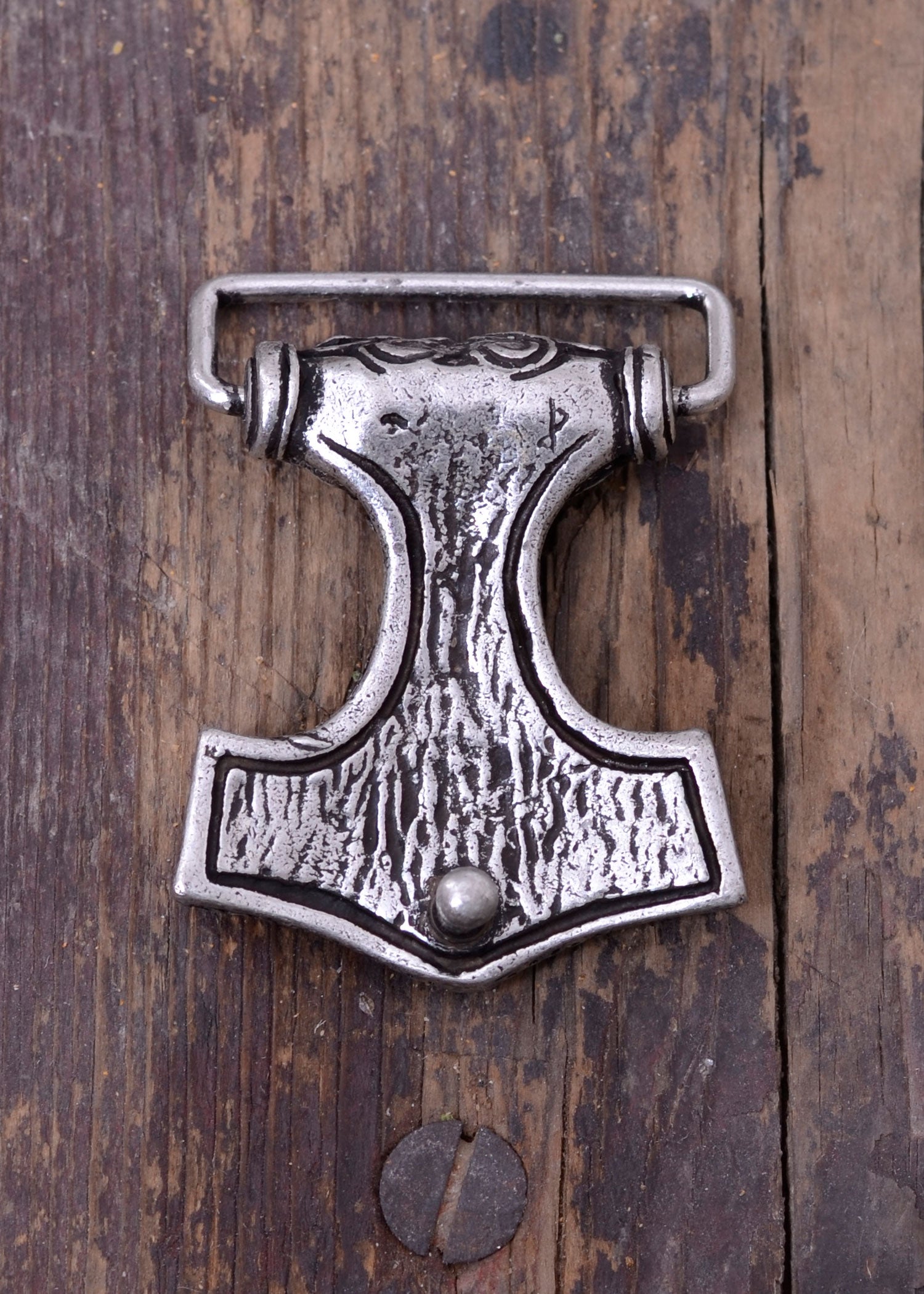 Imagen única de: Hebilla De Cinturón - Martillo De Thor - Mjoelnar