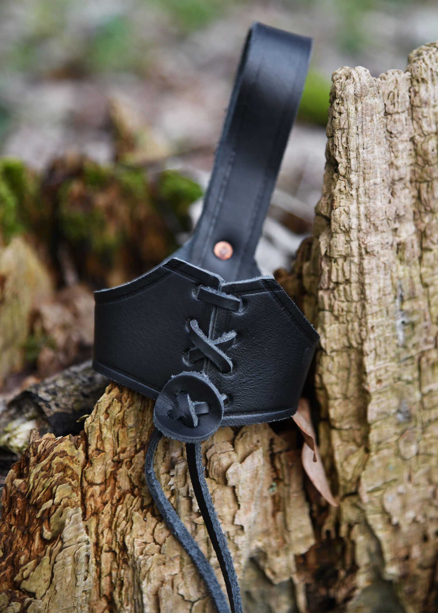 Imagen única de: Portacinturón De Cuero Para Cuernos Para Beber A Partir De 0,4 Litros, Negro