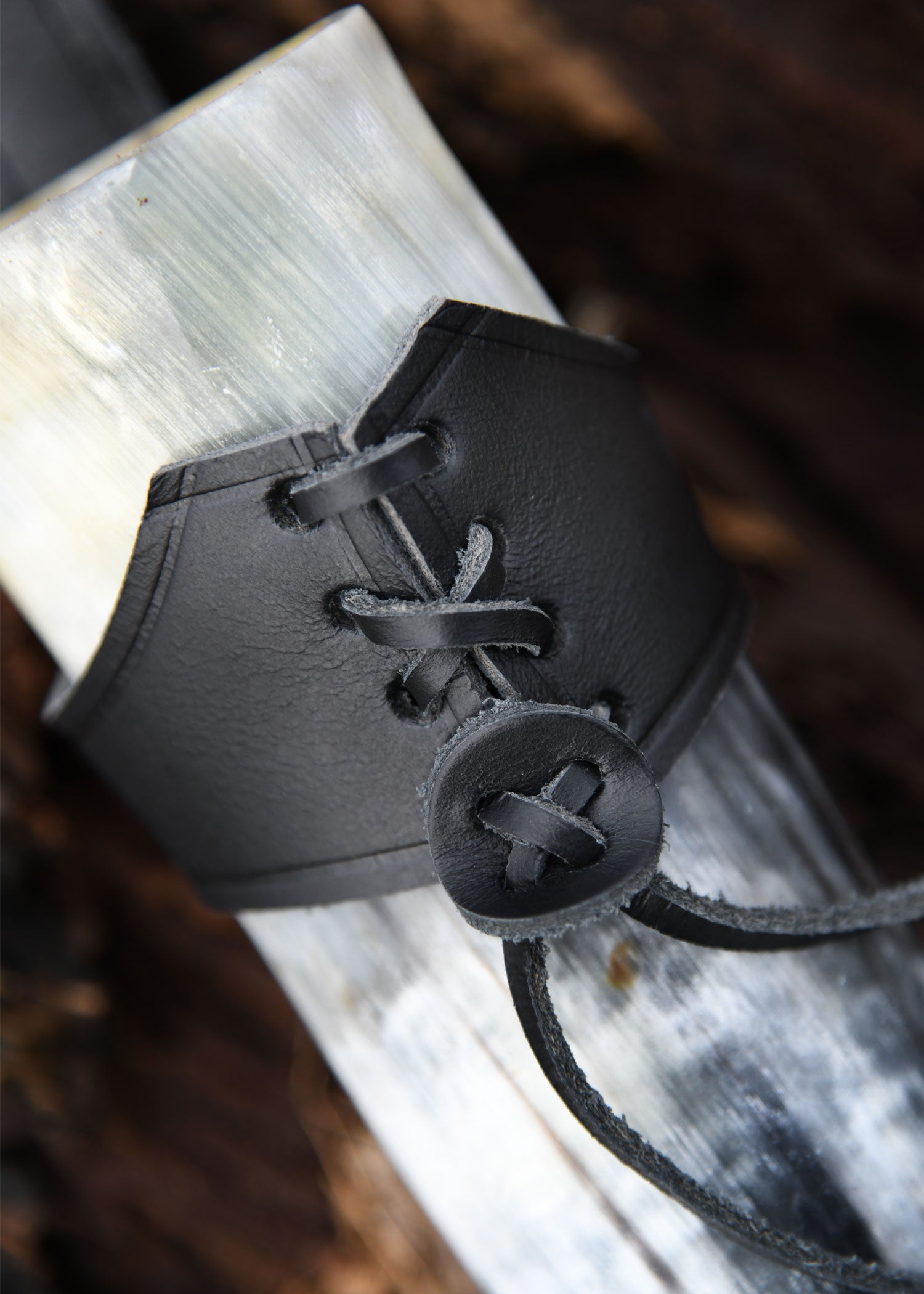 Imagen única de: Portacinturón De Cuero Para Cuernos Para Beber A Partir De 0,4 Litros, Negro