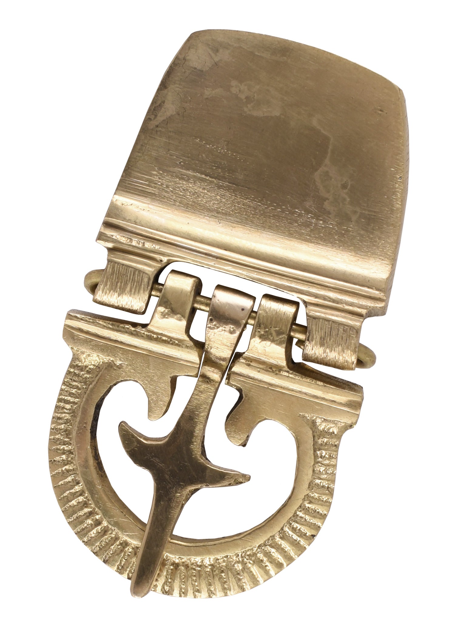 Imagen única de: Hebilla De Cinturón Pequeña De Latón Decorada