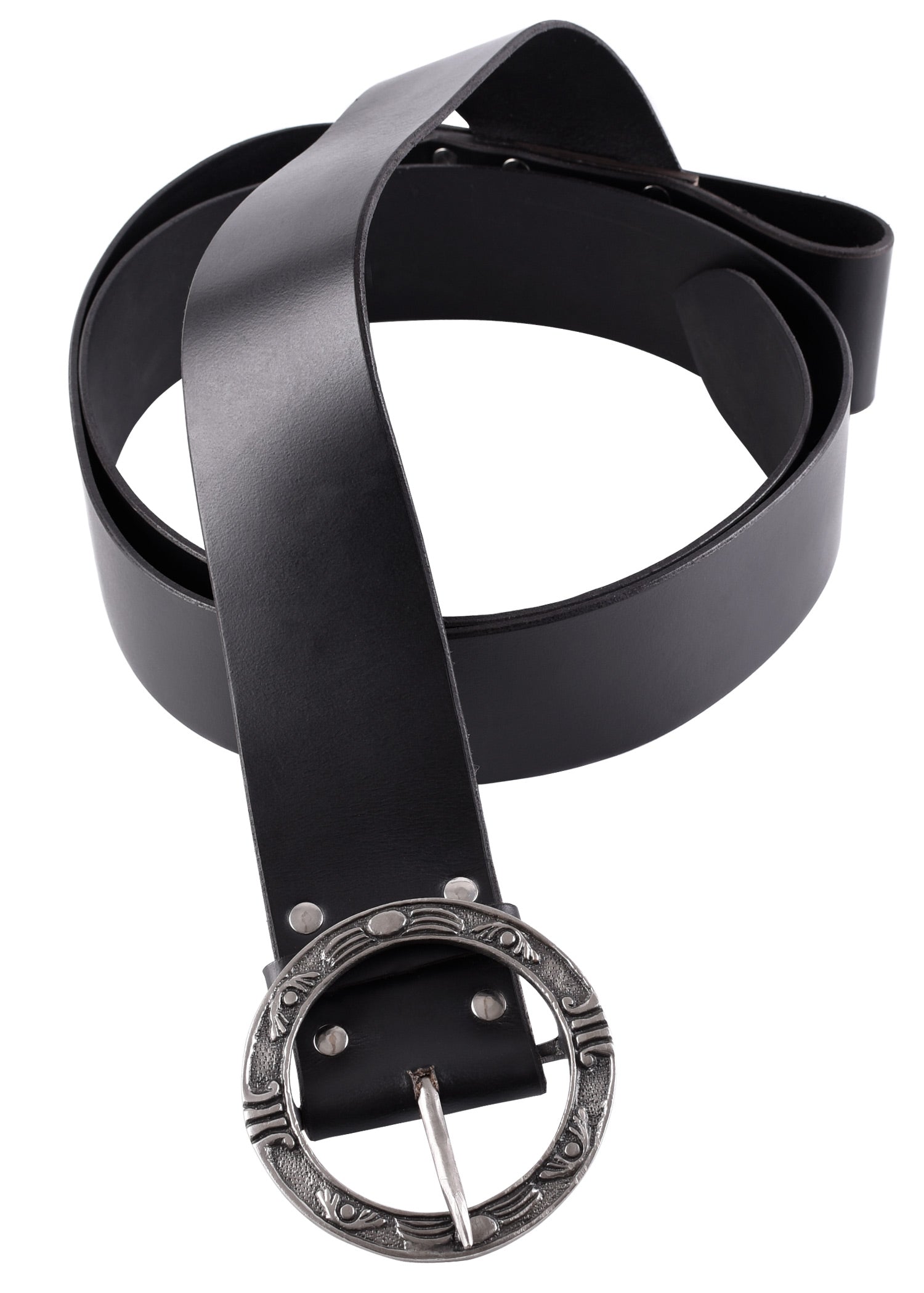 Imagen única de: Correa Cruzada Pirata Con Hebilla Redonda.