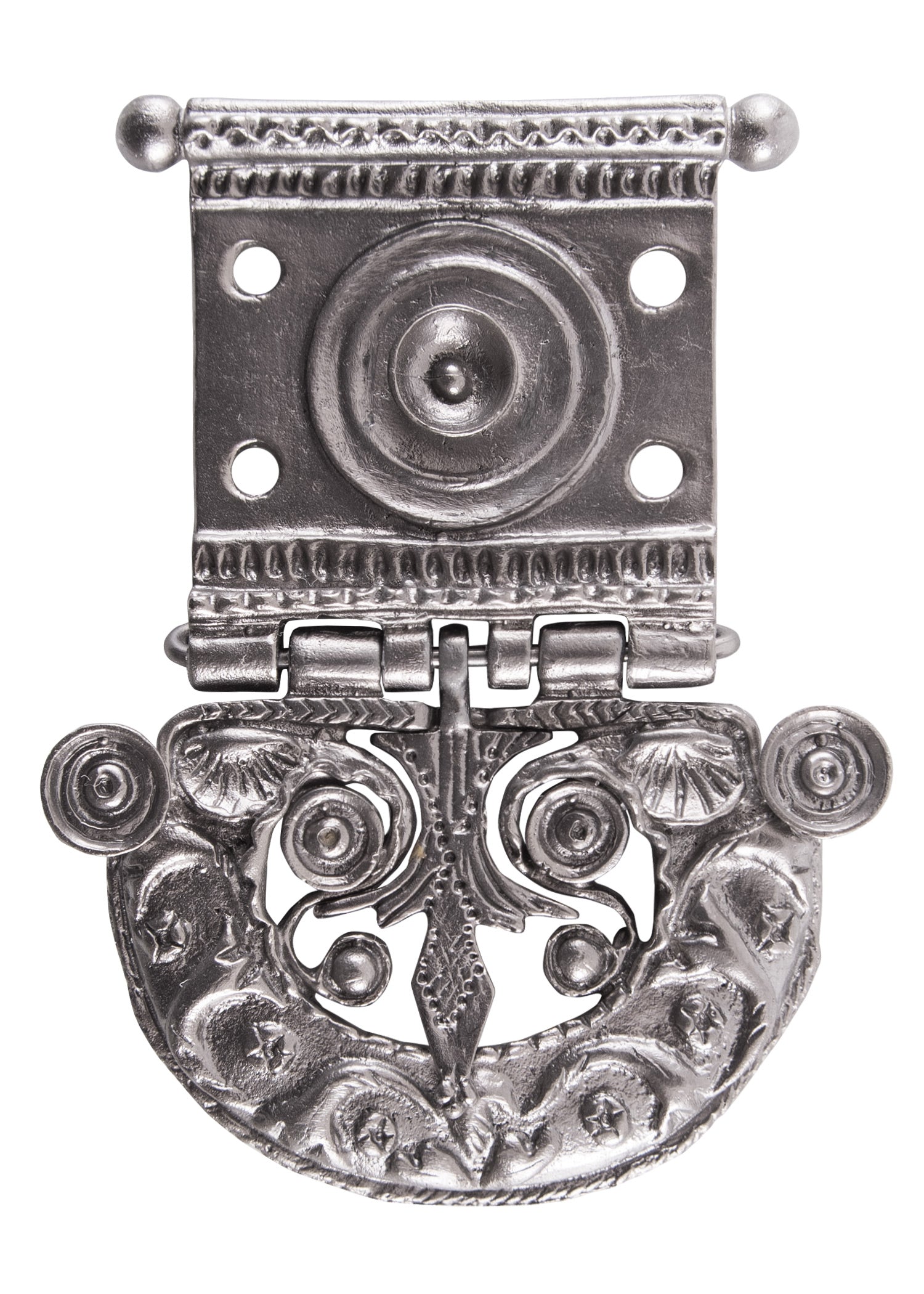 Imagen única de: Hebilla De Cinturón Romana, Motivo Tekija, Latón Estañado