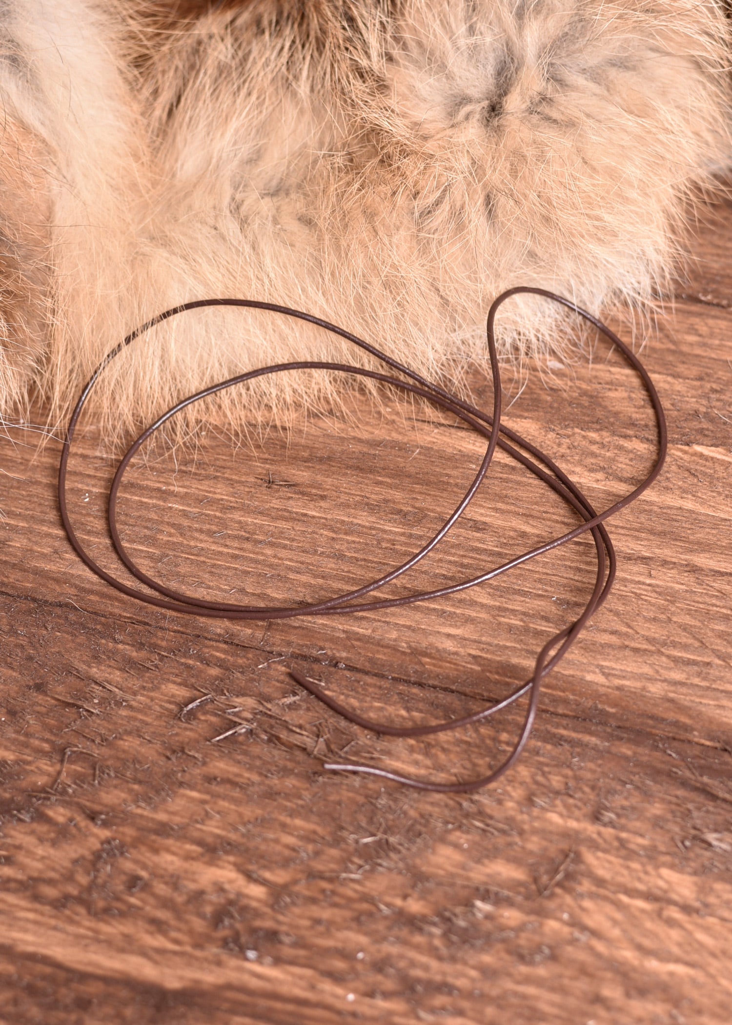 Imagen única de: Correa De Piel De Cabra, Correa Redonda 1,5 Mm, Marrón, 1 M