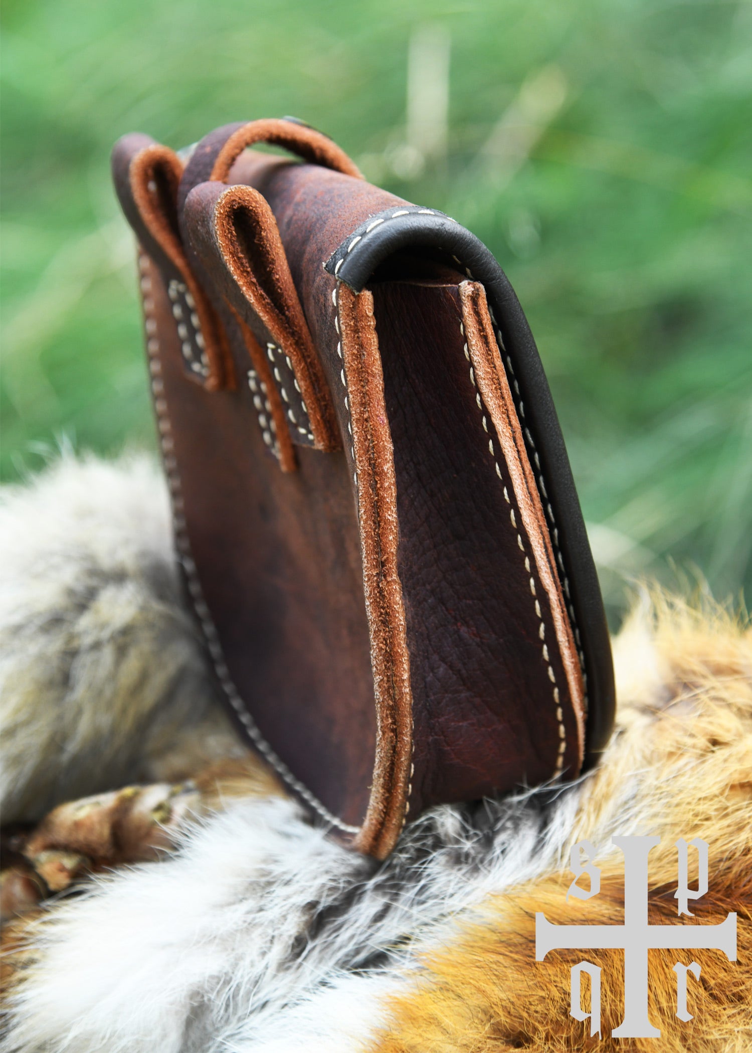 Imagen única de: Bolso Tarsoly, Bolso Cinturón De Cuero Vikingo