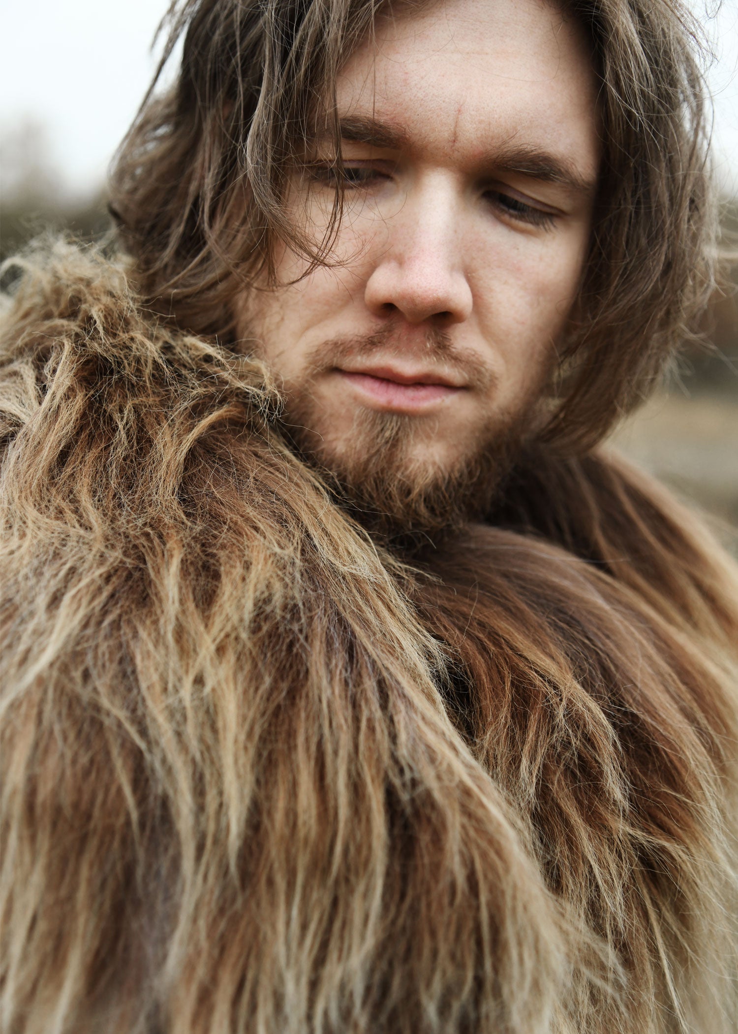 Imagen única de: Piel De Hombro Hecha De Piel De Caracol Nordland, Marrón Moteado