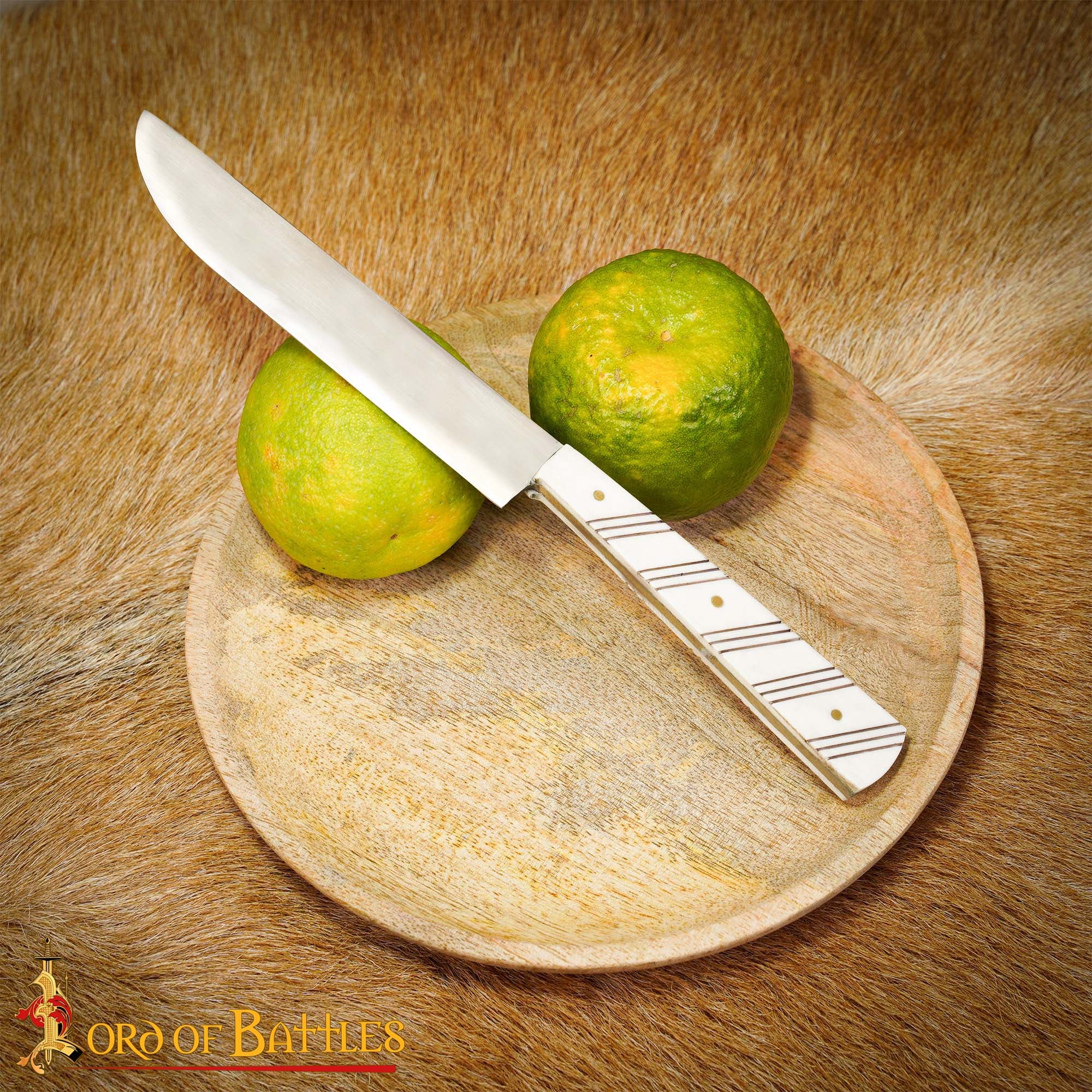 Imagen única de: Cuchillo Medieval de Acero Inoxidable con Mango de Hueso Pulido - 27 Cm Historical Dining & Utility Knife