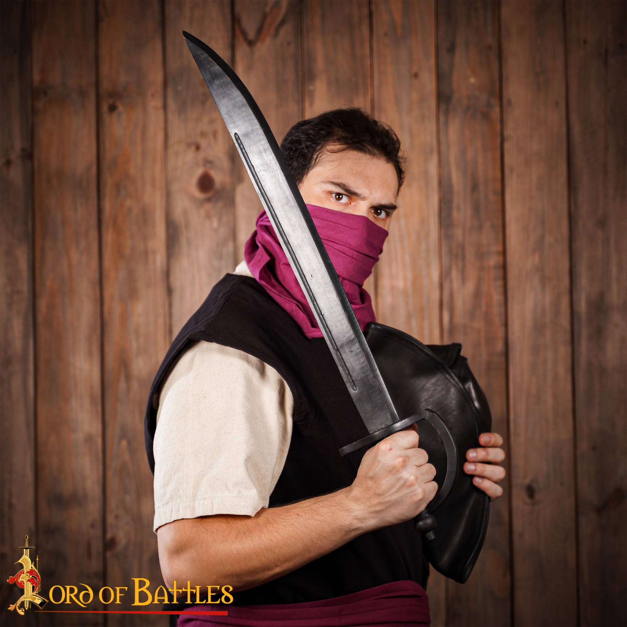 Imagen única de: Puntal de Madera Negro con Sable Pirata