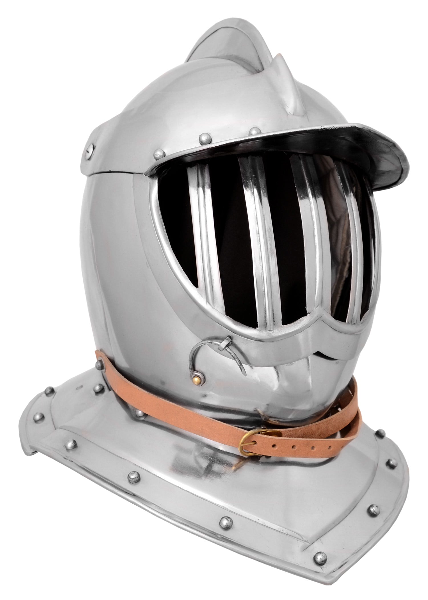 Imagen única de: Pasamontañas Cerrado, Burgonet, Siglo Xvii, Acero 1,6 Mm