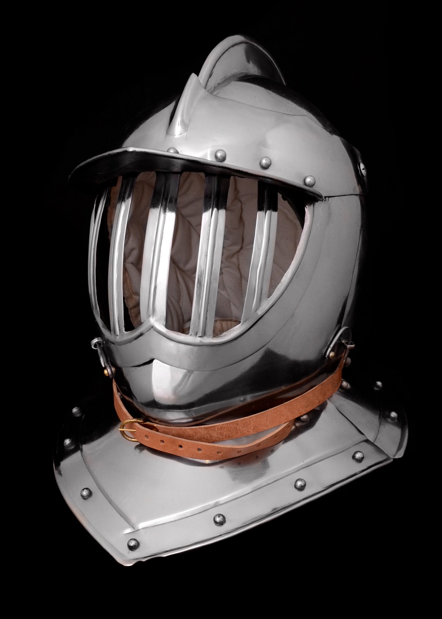 Imagen única de: Pasamontañas Cerrado, Burgonet, Siglo Xvii, Acero 1,6 Mm