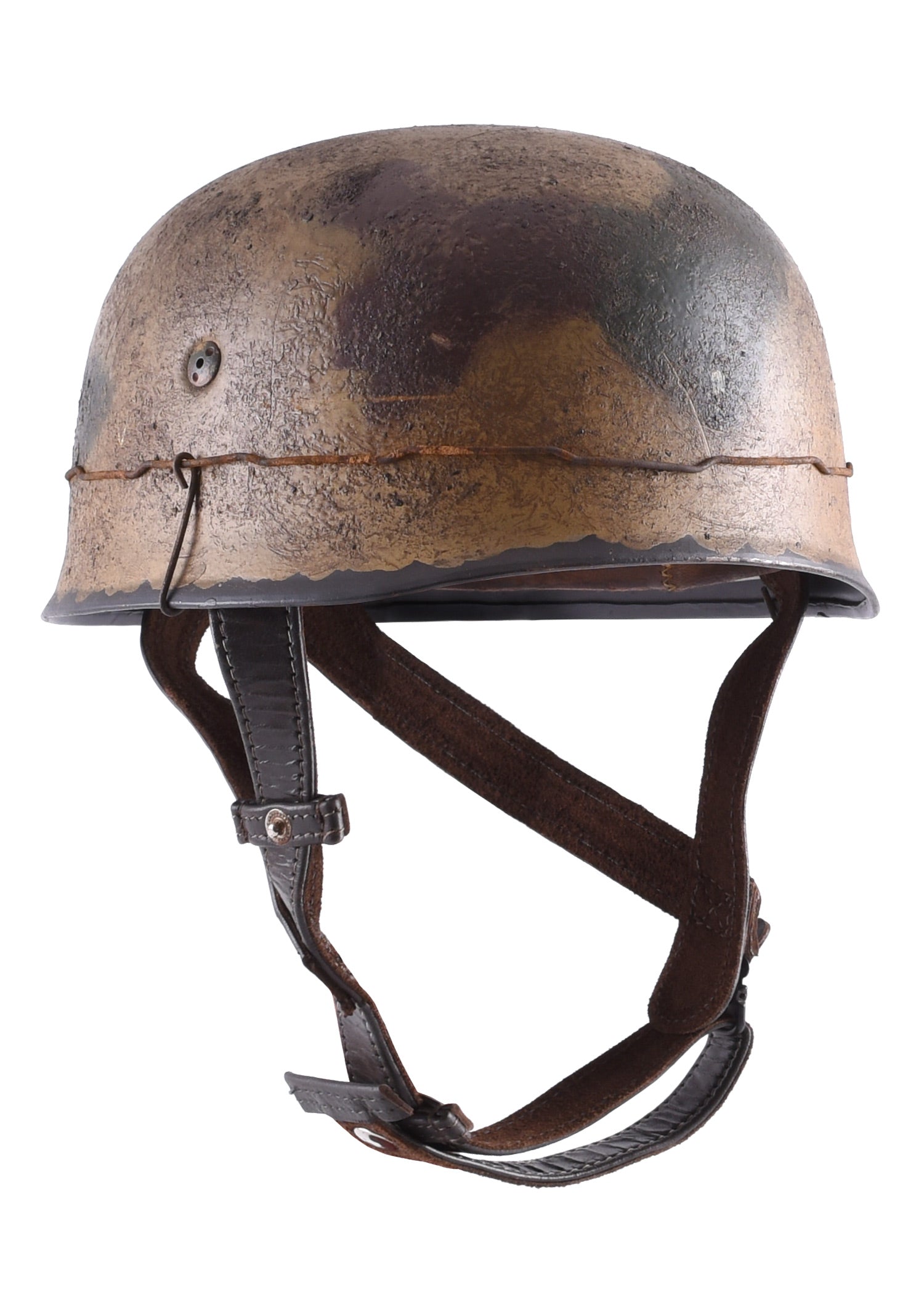 Imagen única de: Casco De Paracaidista Alemán M38 Con Acabado De Camuflaje Normandía.