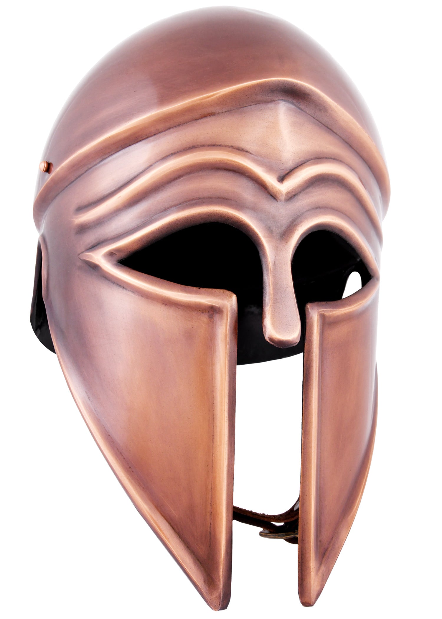 Imagen única de: Casco Italo-corintio De Acero Con Acabado Antiguo.