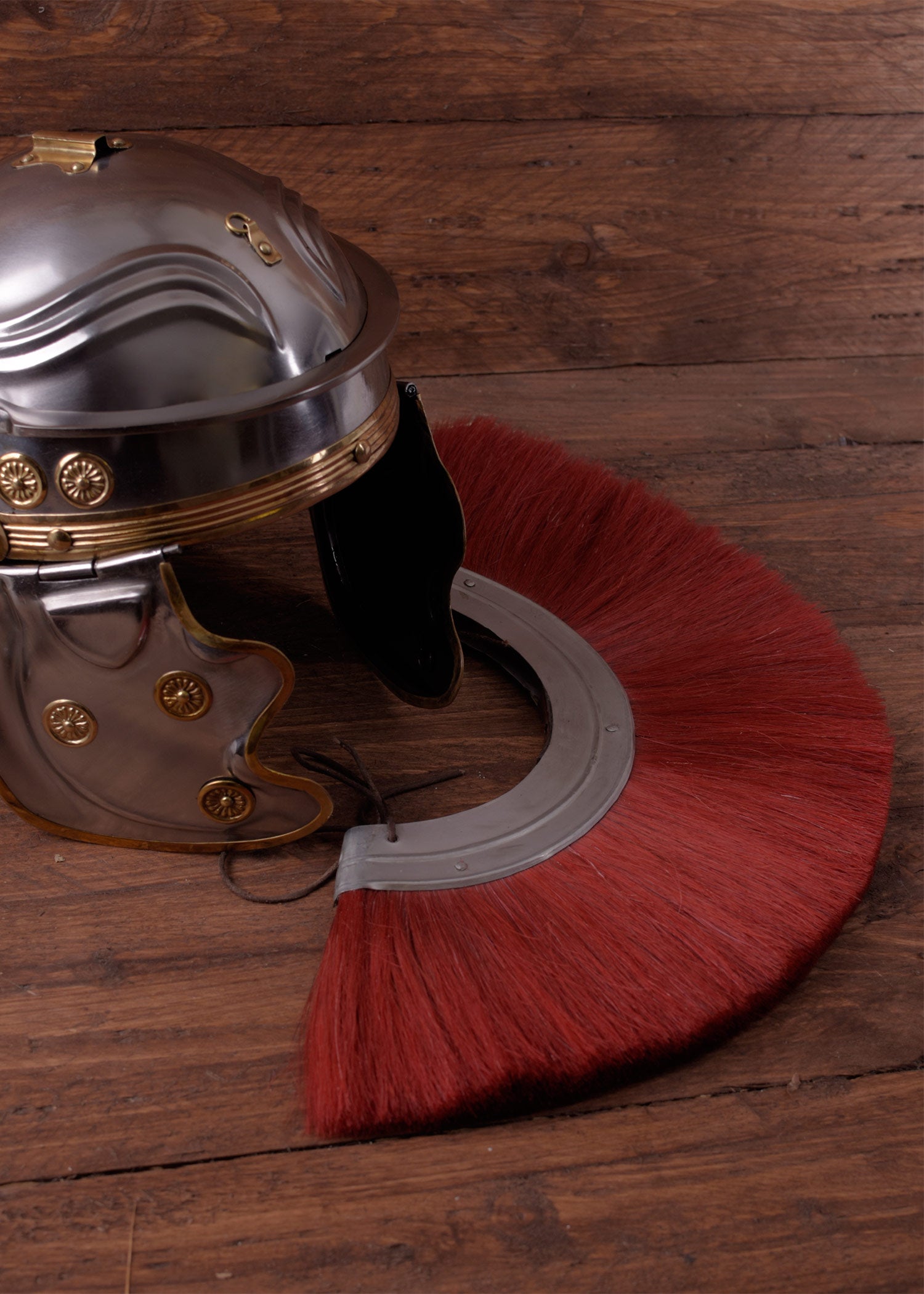 Imagen única de: Casquillo De Casco Romano De Metal, Crista, Rojo