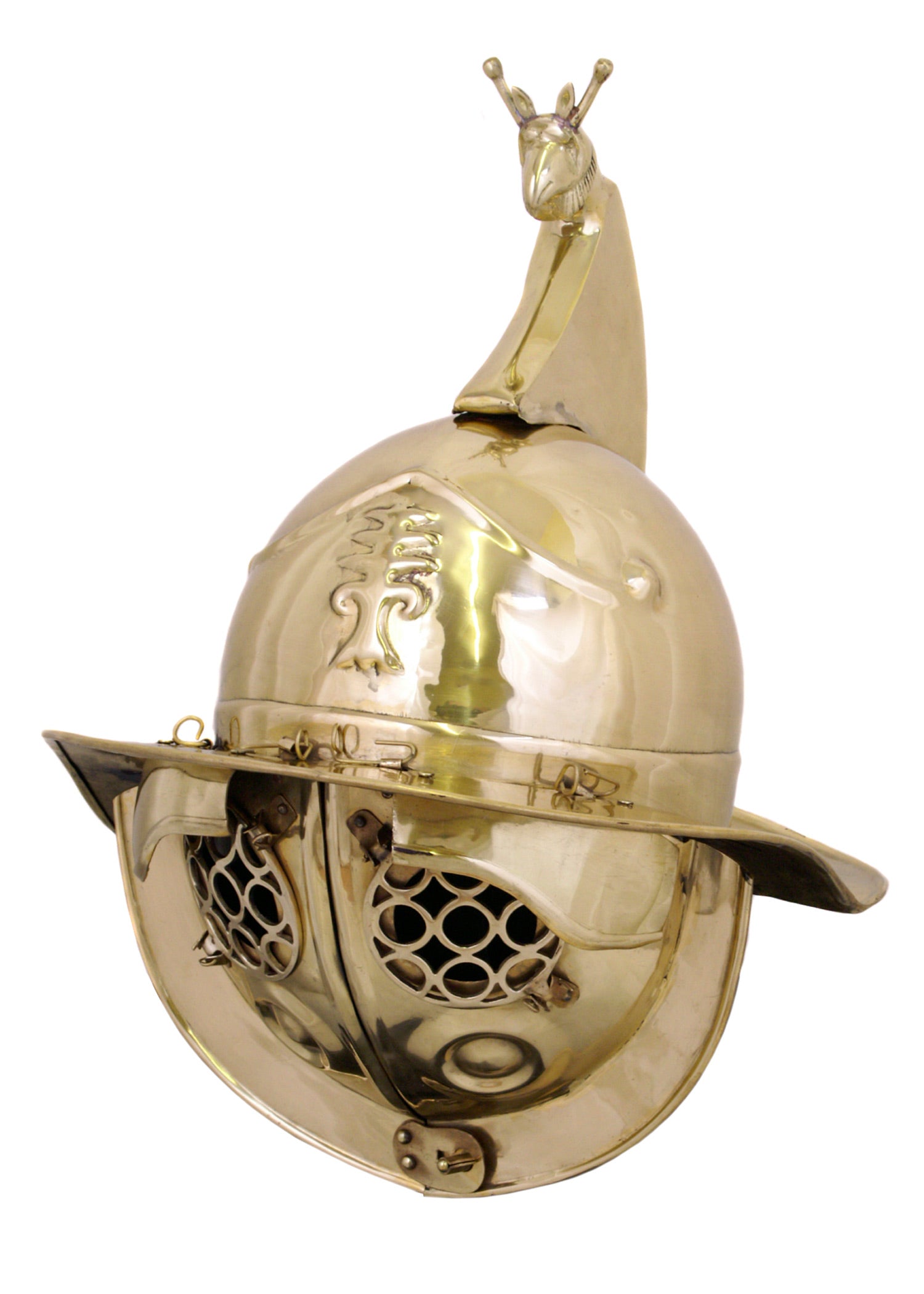 Imagen única de: Casco De Gladiador Tracio, Latón