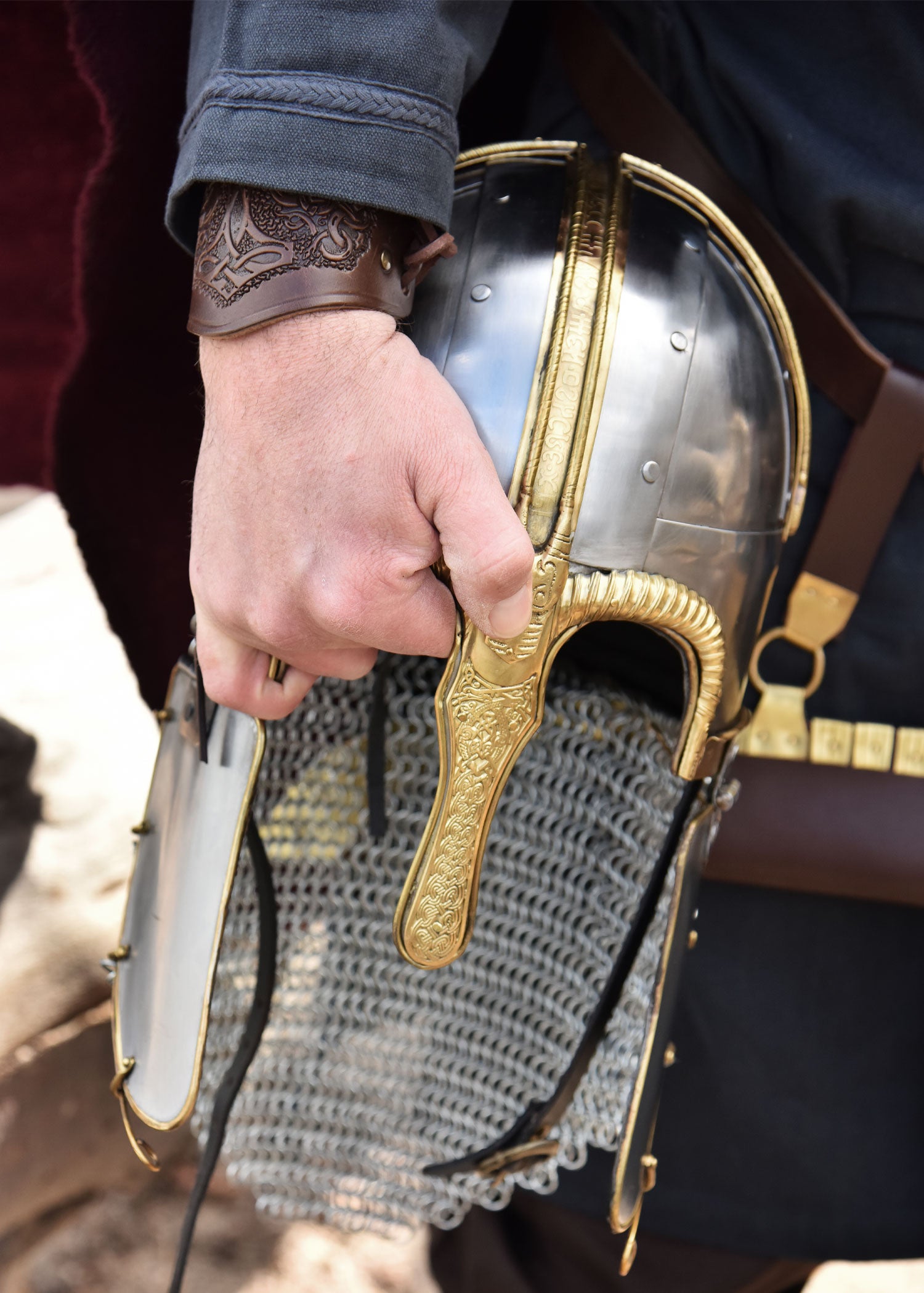 Imagen única de: Casco Coppergate, Con Cadena Sin Remachar, Acero De 1,6 Mm