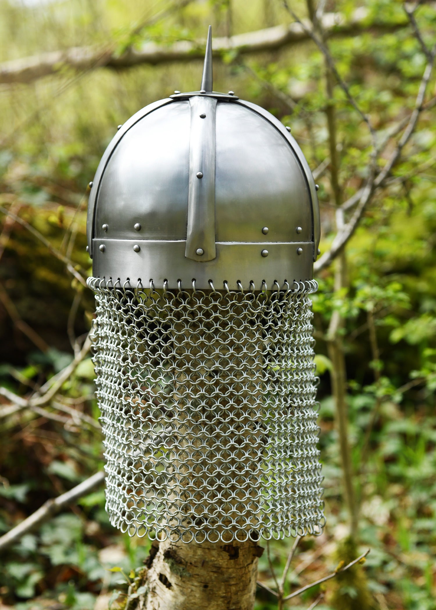 Imagen única de: Casco Vikingo Con Gafas Estilo Gjermundbu, Acero De 2 Mm