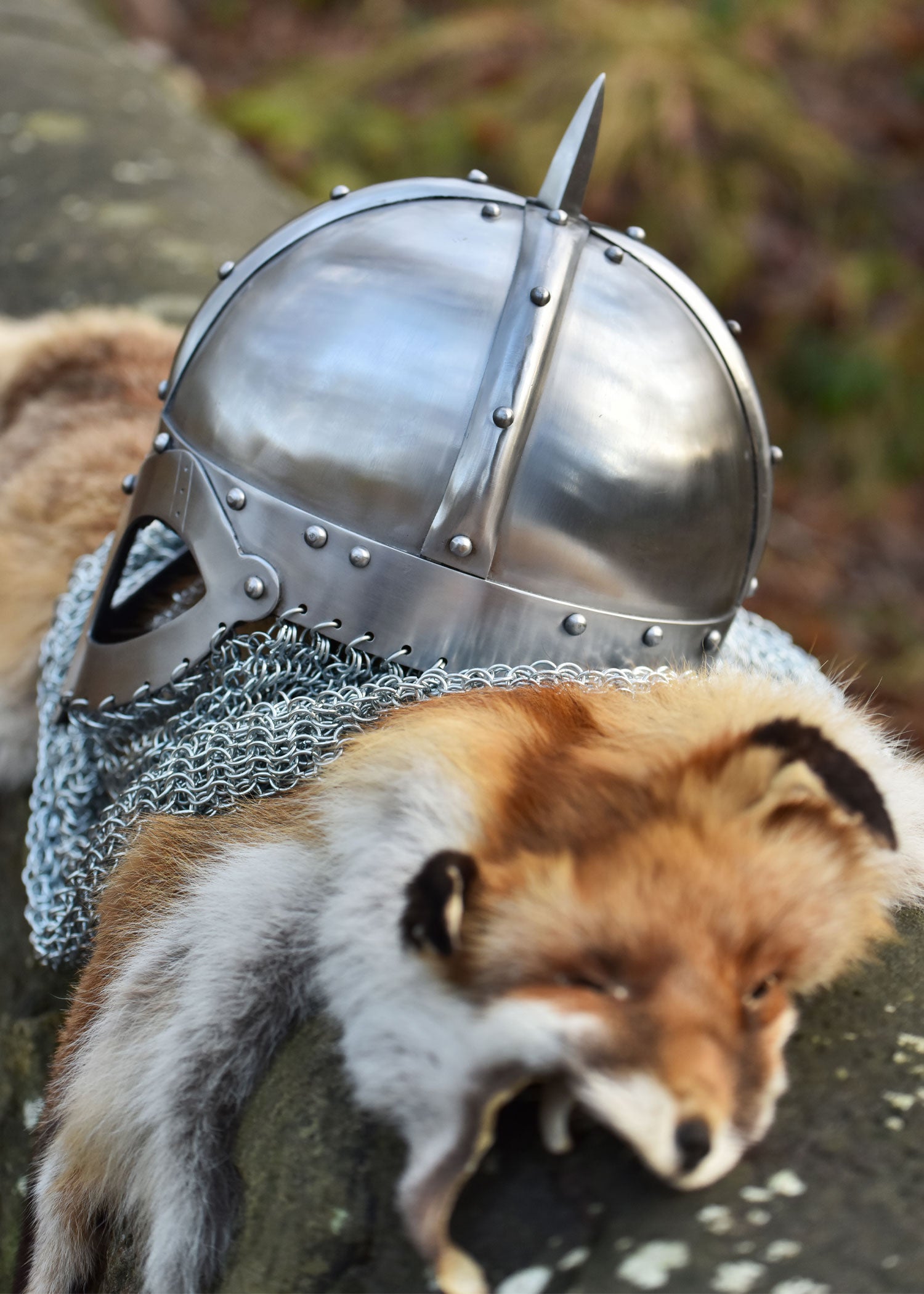 Casco Vikingo Con Gafas, Con Cadena, Acero De 2 Mm - Tienda Medieval