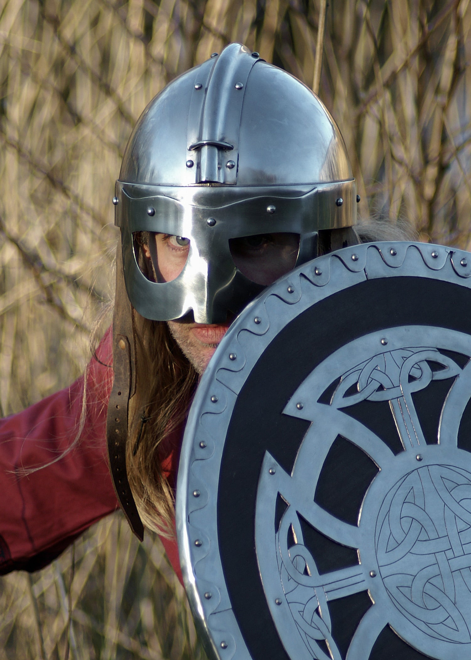 Imagen única de: Casco Vikingo Con Gafas, Acero De 2 Mm.