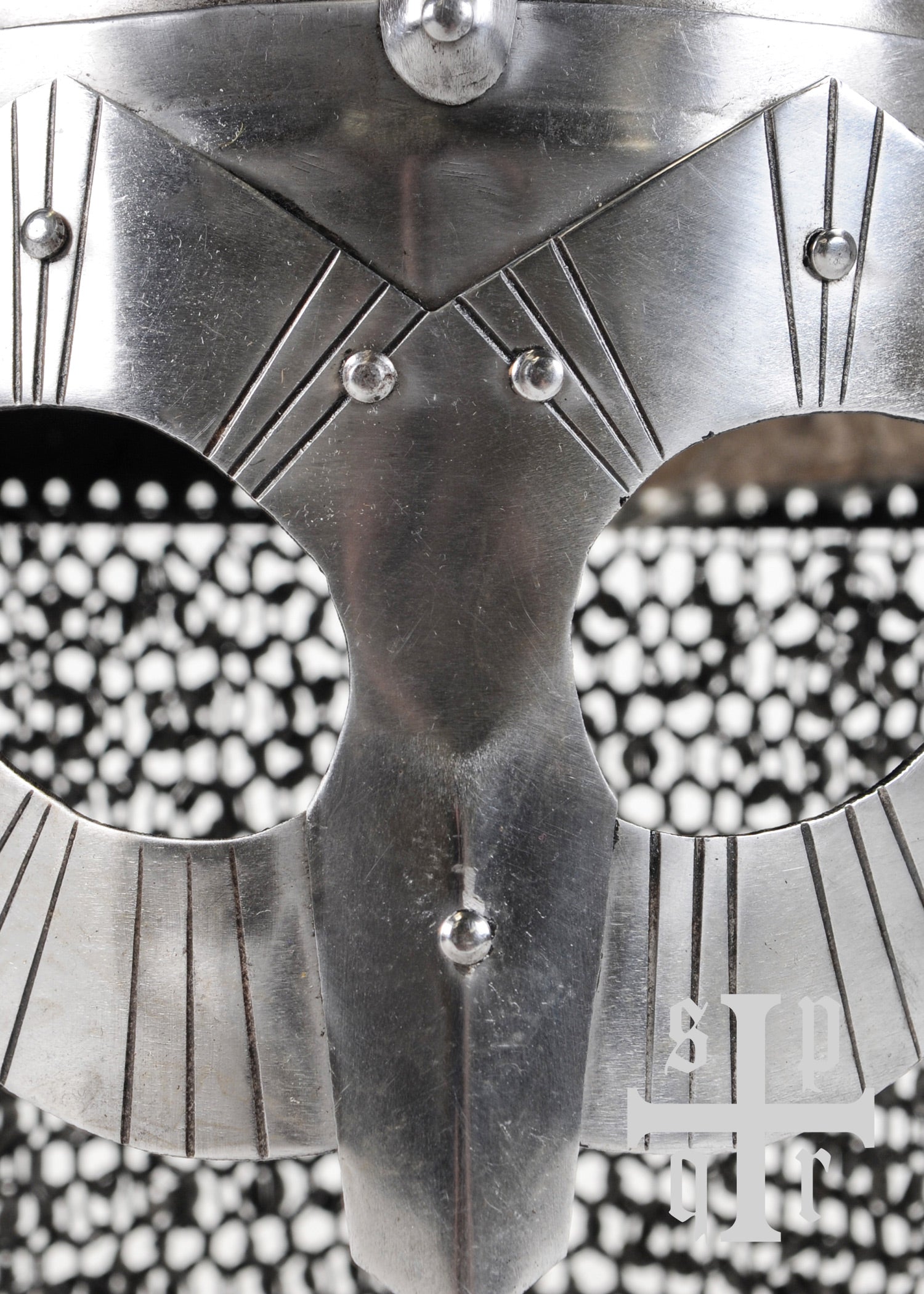 Imagen única de: Casco Gjermundbu, Casco Vikingo Con Gafas Y Soporte De Cadena, Acero De 2 Mm