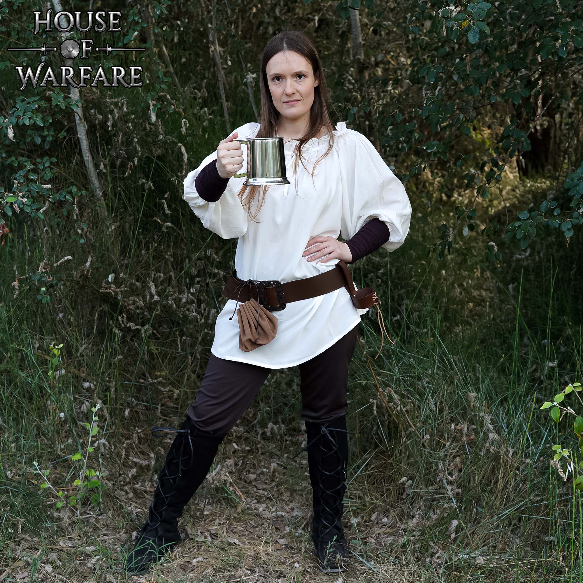 Imagen única de: Jarra Medieval de Acero Pulido - 4,5 Pulgadas, 660 Ml de Capacidad