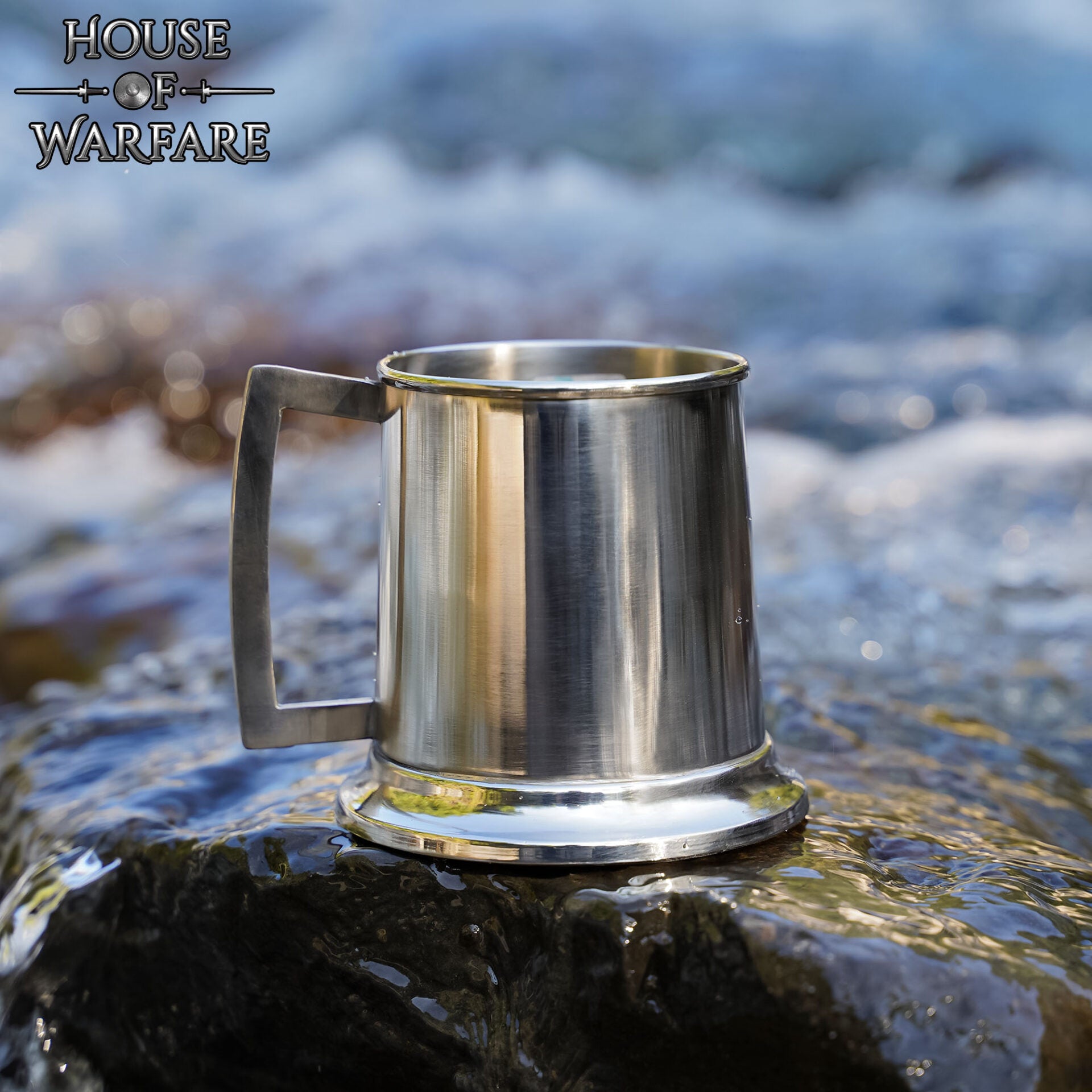 Imagen única de: Jarra Medieval de Acero Pulido - 4,5 Pulgadas, 660 Ml de Capacidad