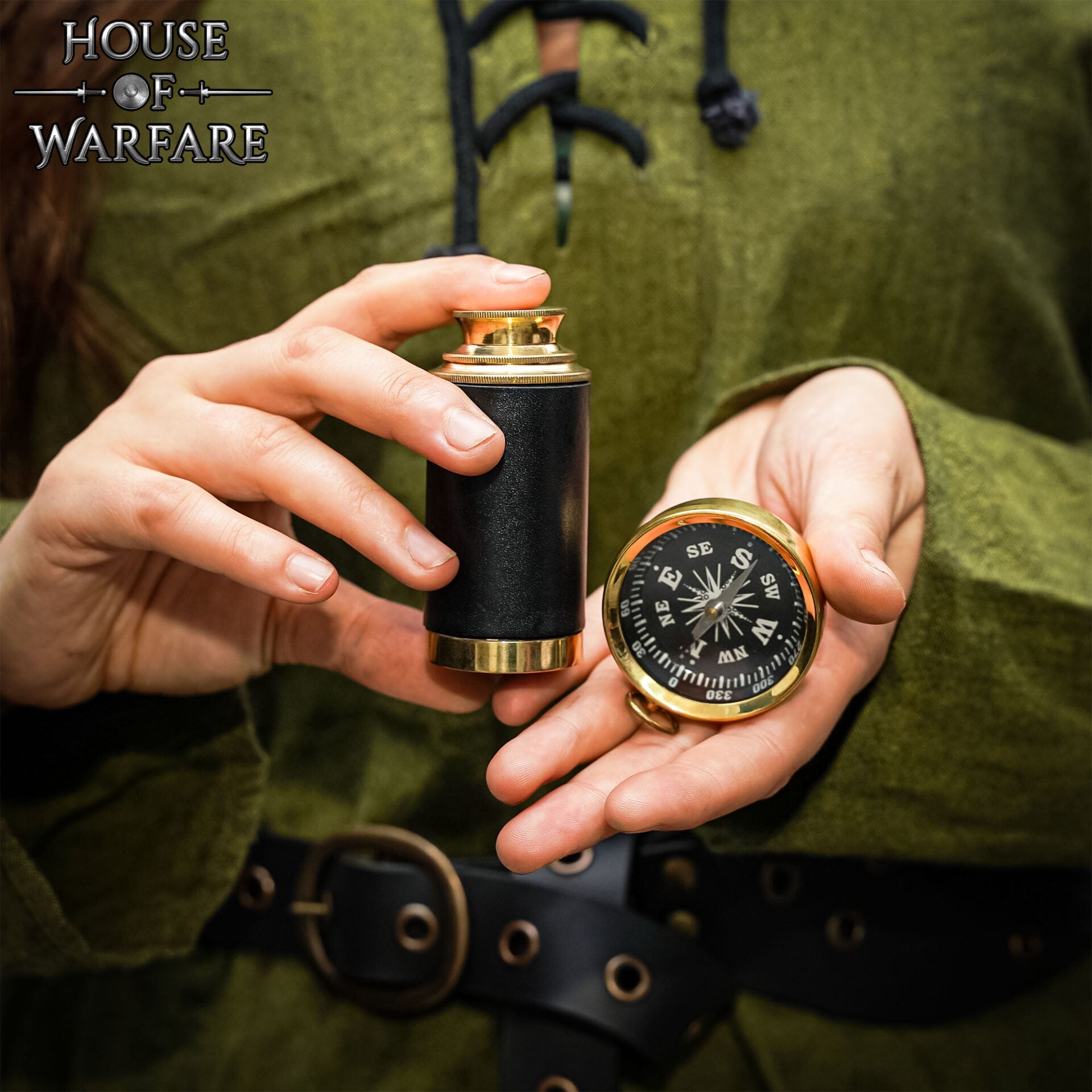 Imagen única de: Juego de Búsqueda del Tesoro Brújula Telescopio Mapa Ideal para Larp Cosplay