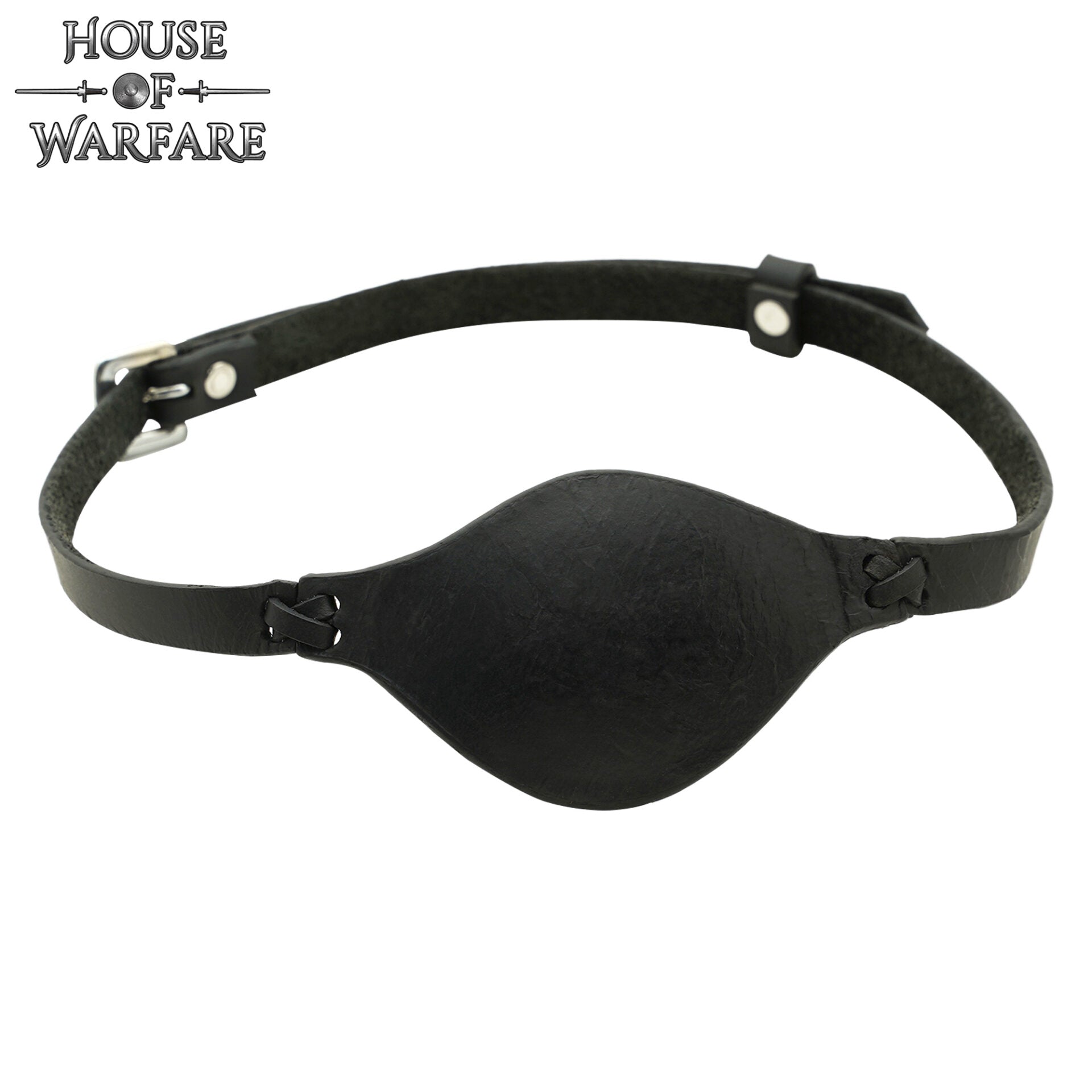 Imagen única de: Parche Ocular Pirata de Cuero Auténtico - Cubreojos Negro Ajustable para Disfraces, Larp y Temas Piratas