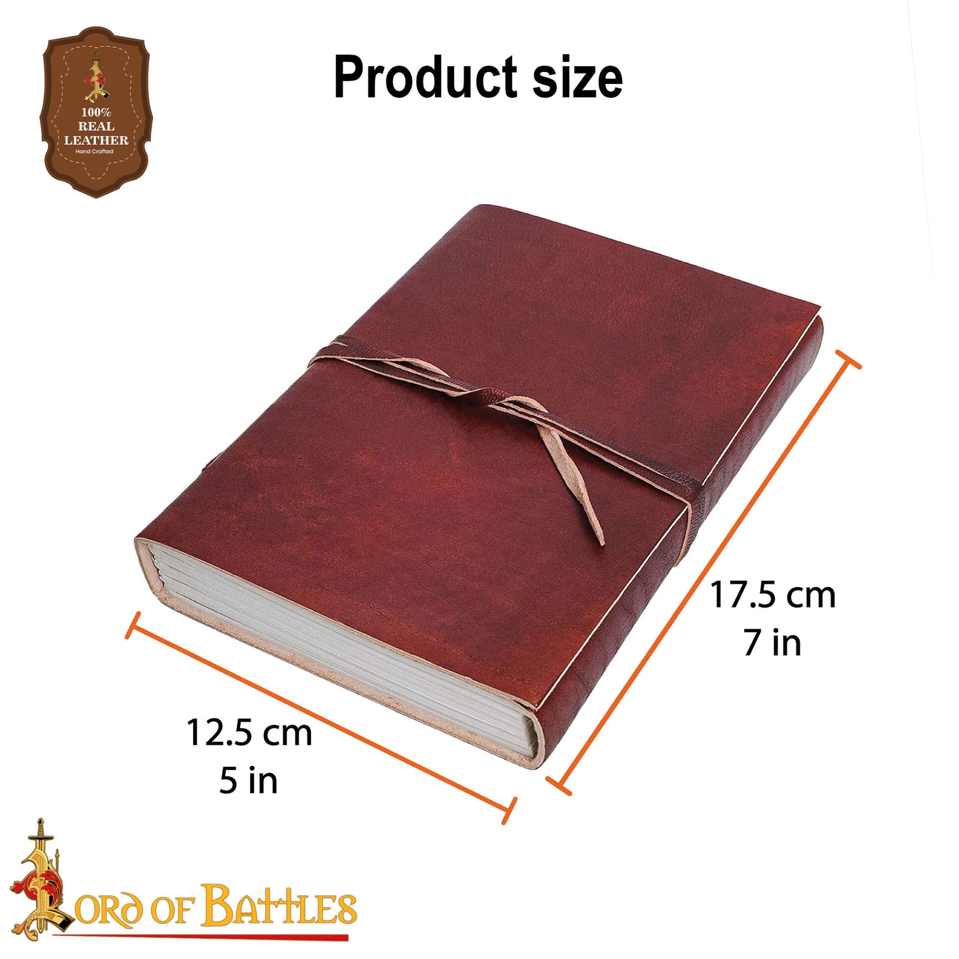 Imagen única de: Medieval Leather Wrap Journal - Cuaderno Artesanal con Cierre de Corbata