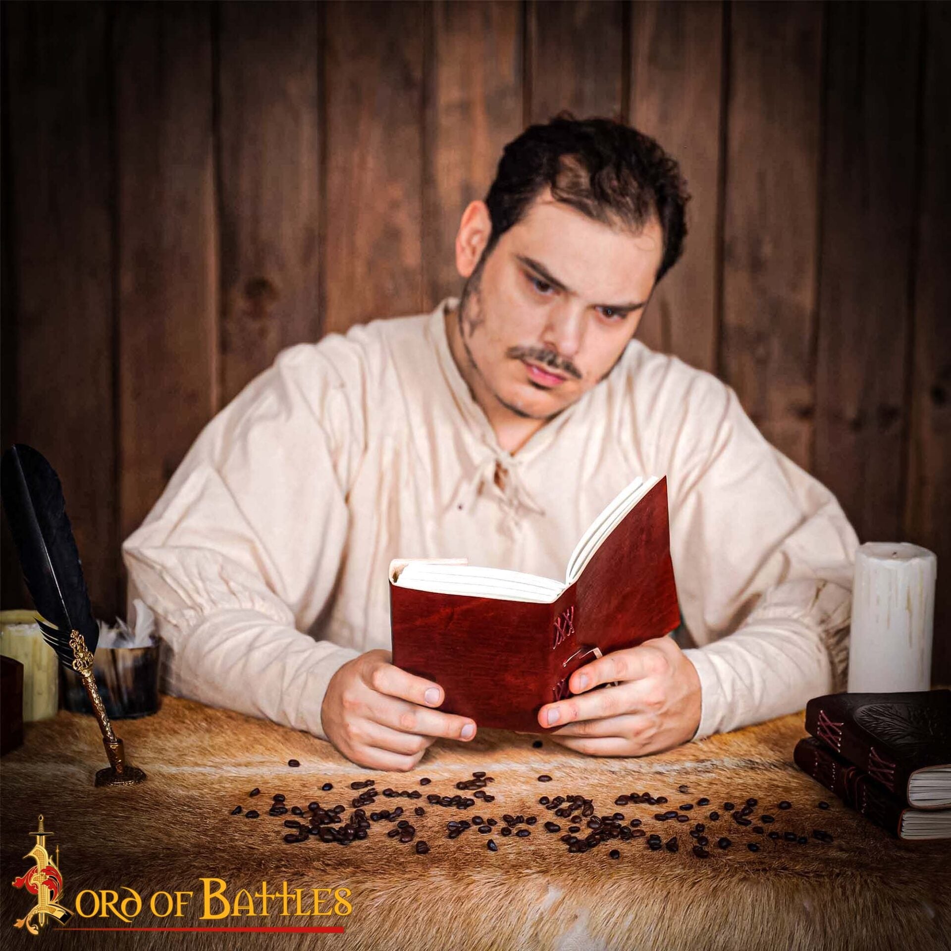 Imagen única de: Medieval Leather Wrap Journal - Cuaderno Artesanal con Cierre de Corbata