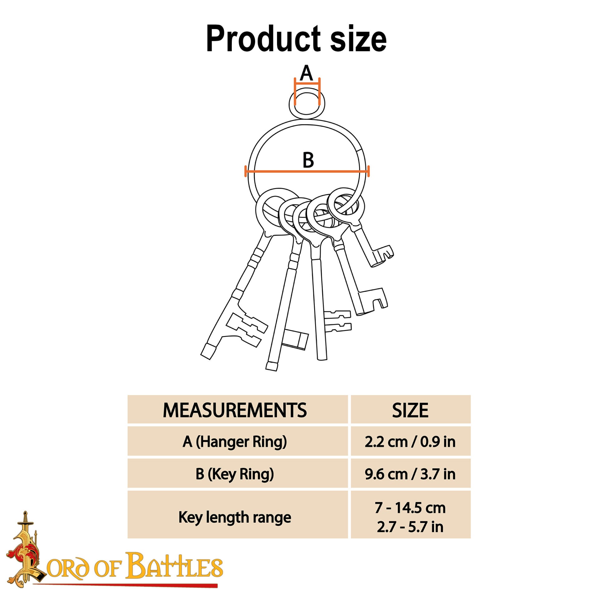 Imagen única de: Juego de Llaves Medievales de Latón para Mazmorras - Réplica Histórica de 5 Piezas para Decoración Pirata y Salas de Escape
