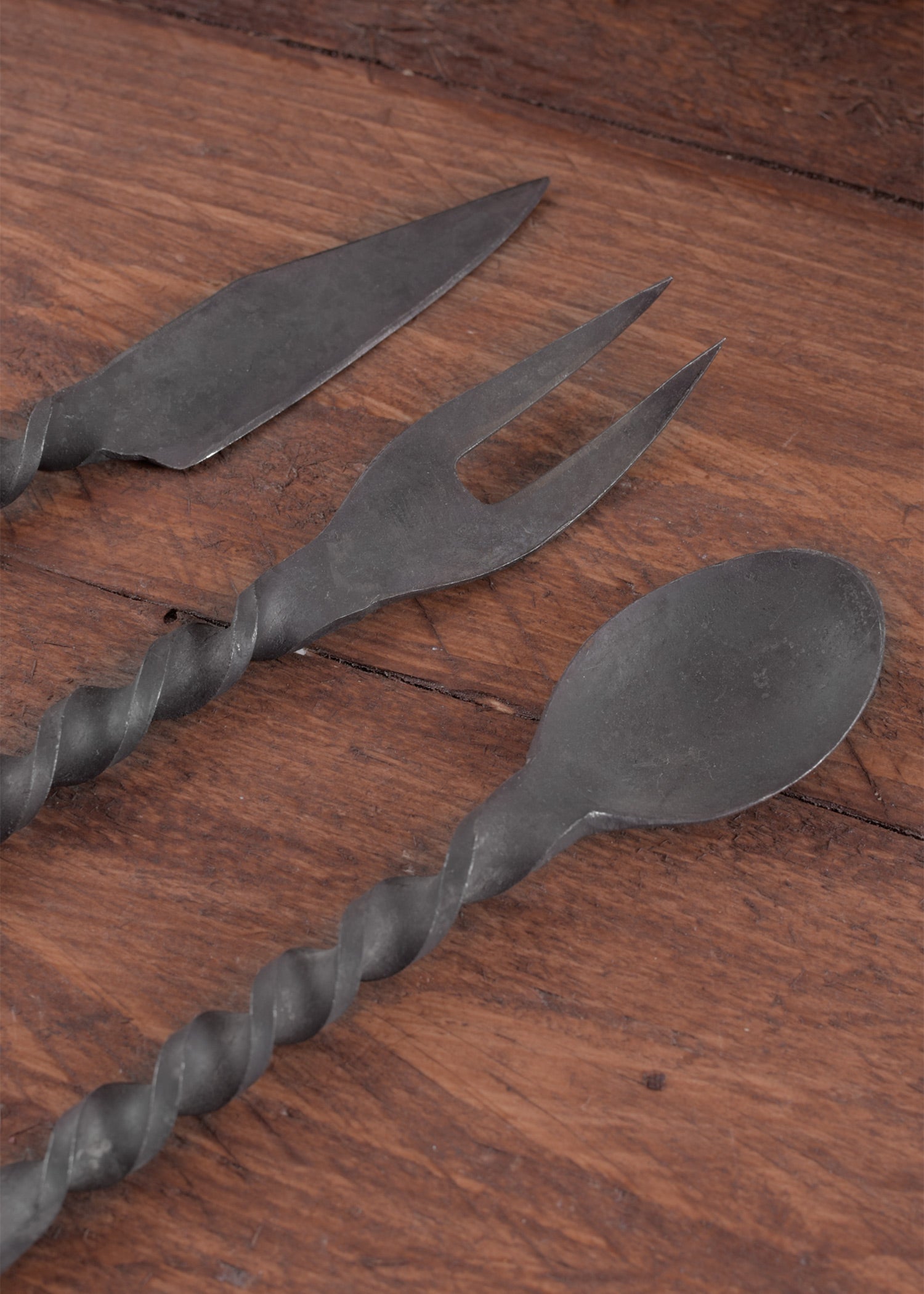 Juego de Cubiertos 3 Piezas Cuchillo, Tenedor, Cuchara - Tienda Medieval.